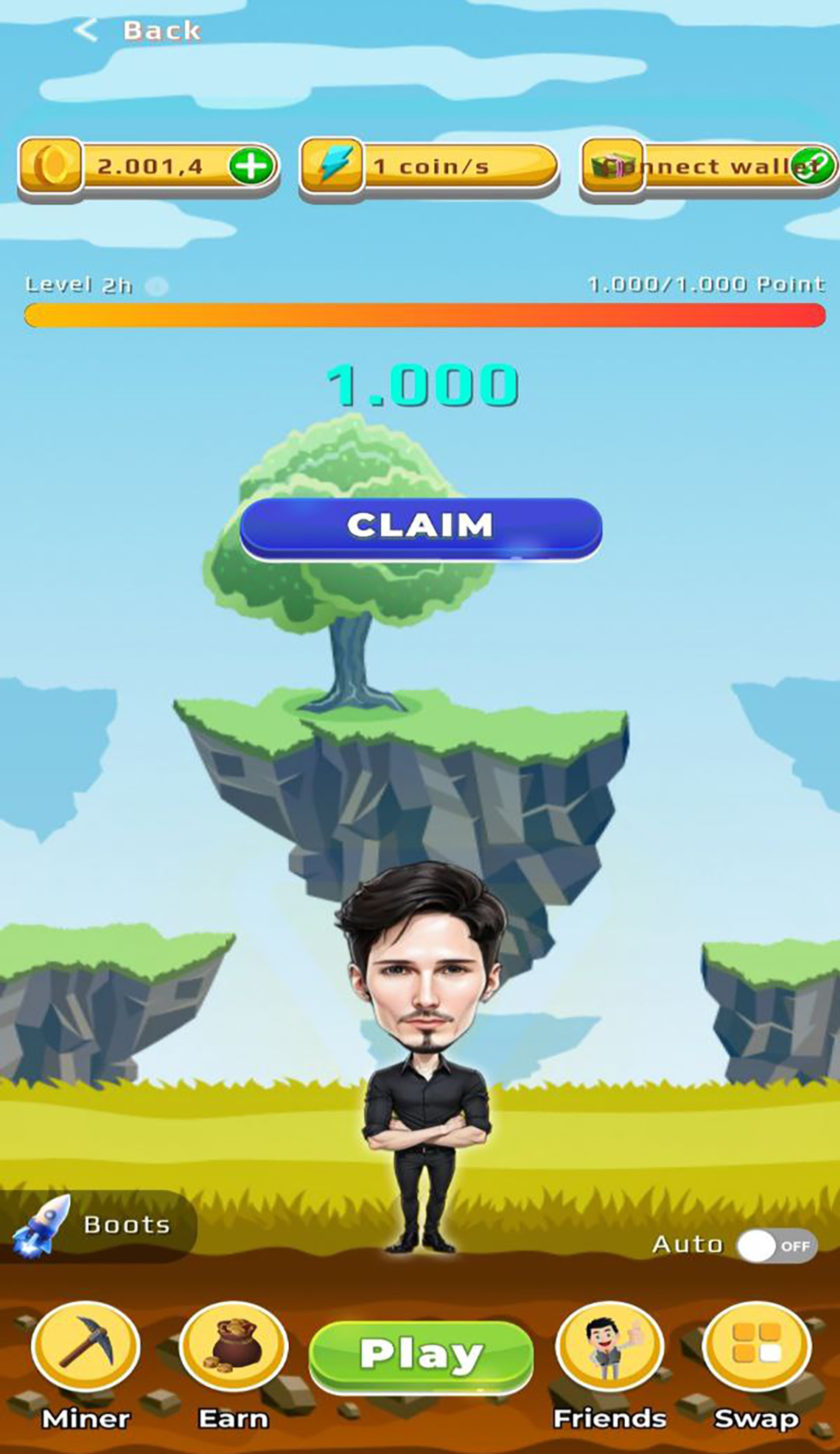 TAP TON GAME в Телеграм — скриншот 4