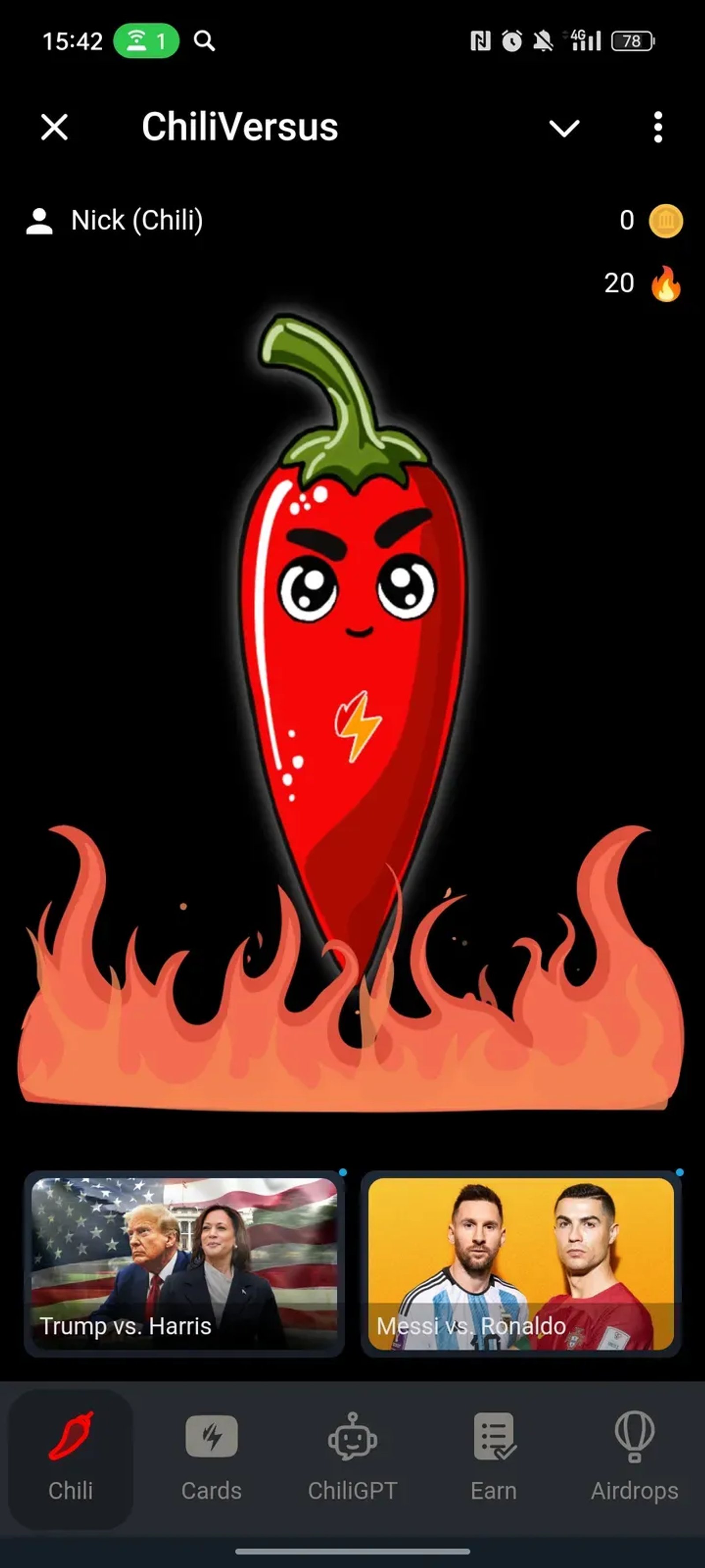ChiliVersus в Телеграм — скриншот 1