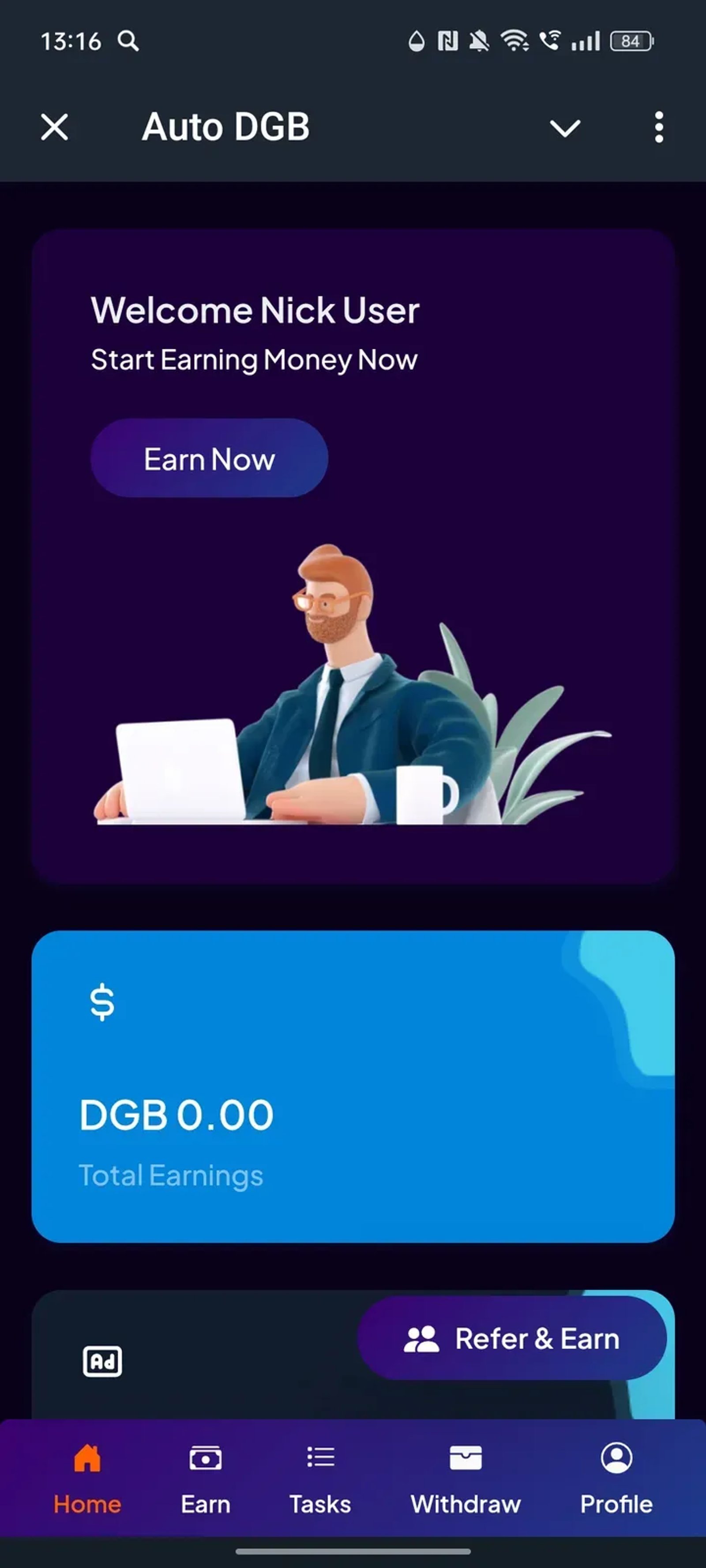 Auto DGB в Телеграм — скриншот 1