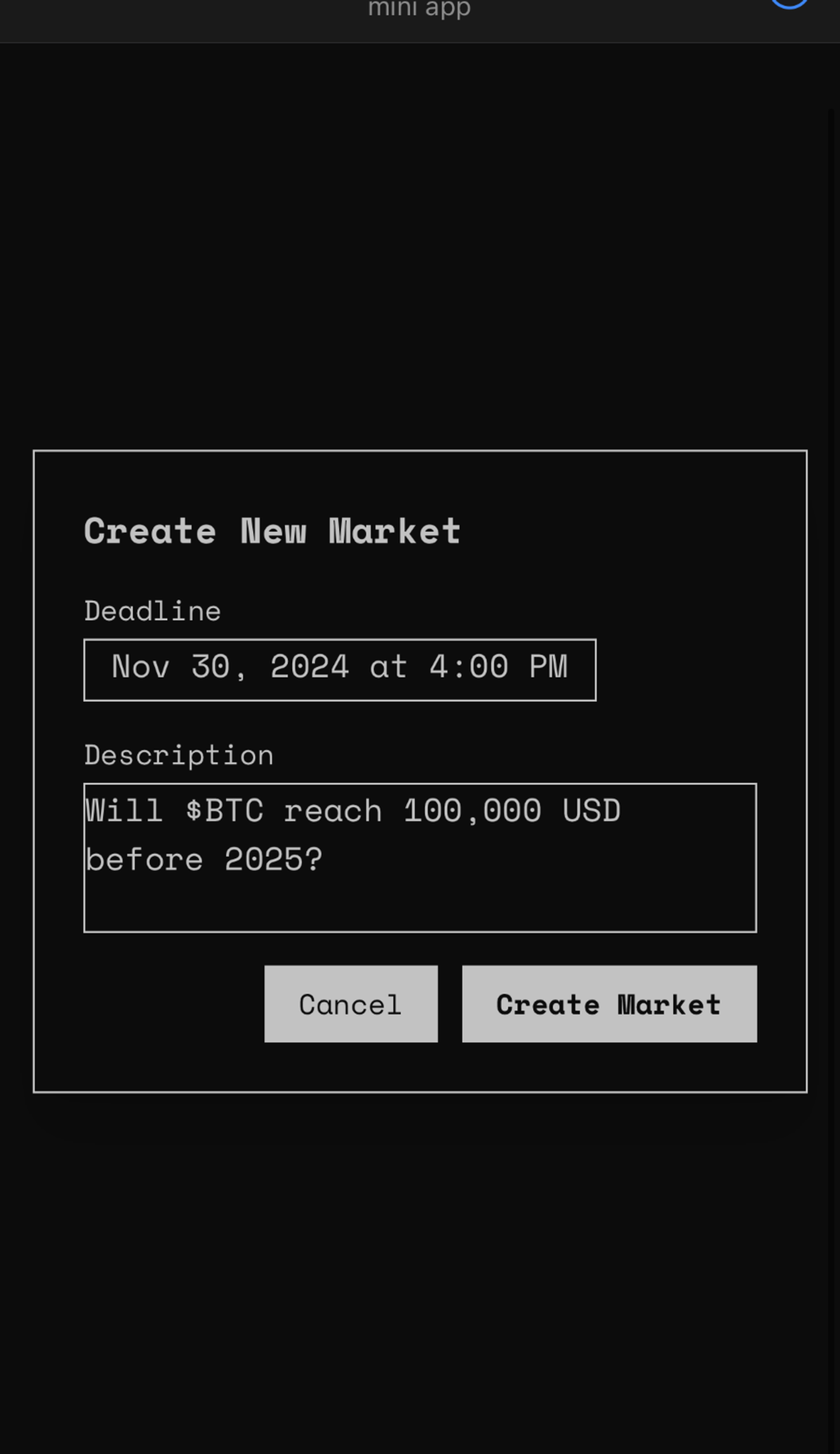 openmarket.bet в Телеграм — скриншот 5
