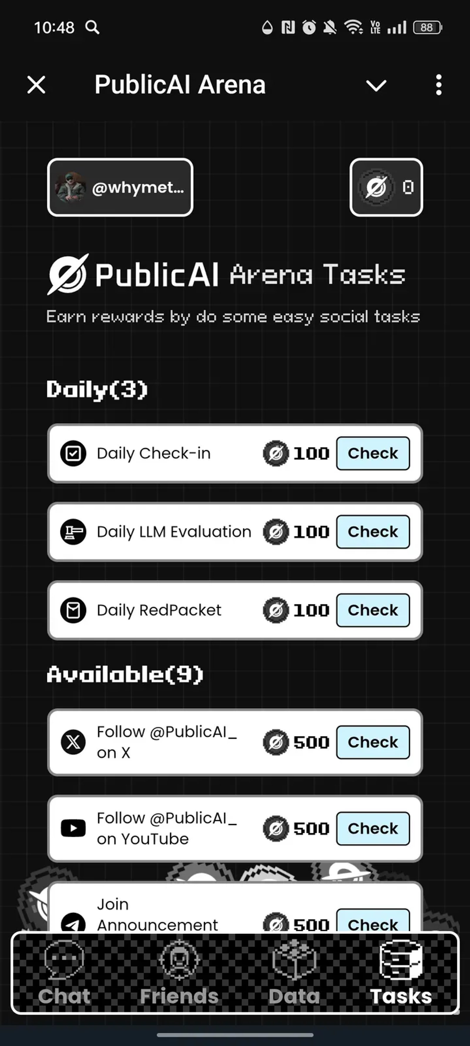 PublicAI Arena в Телеграм — скриншот 4