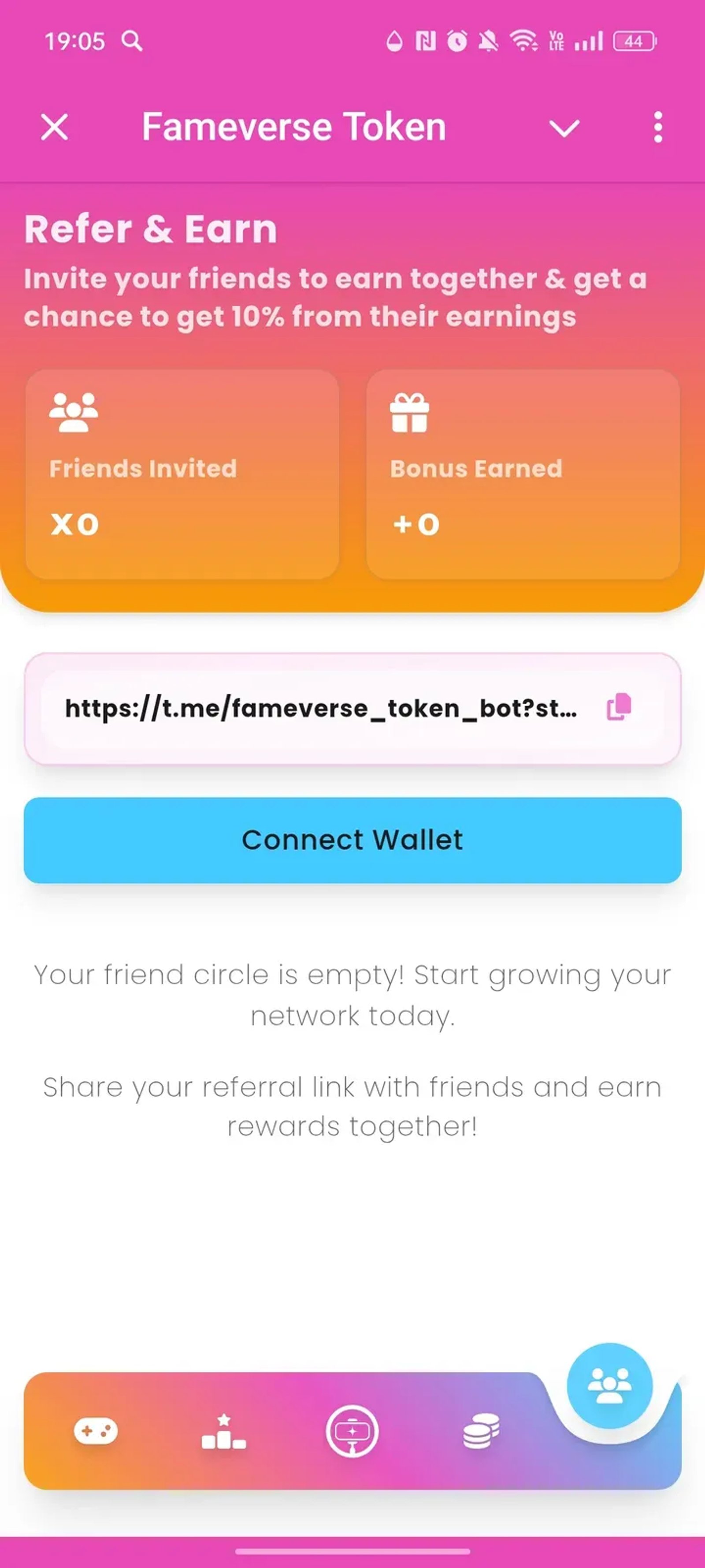 Fameverse Token в Телеграм — скриншот 4