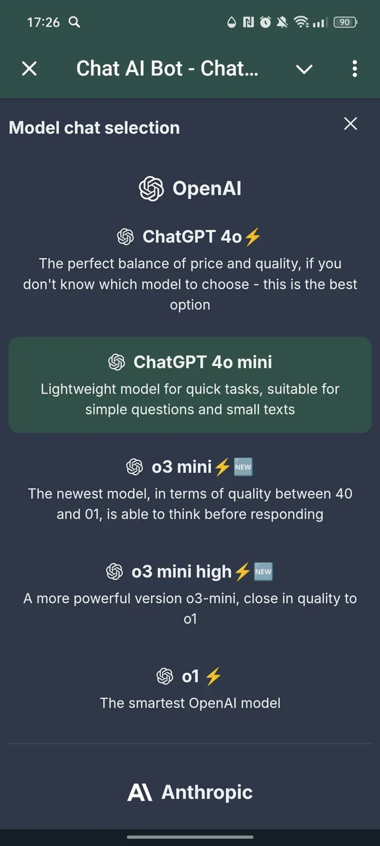 Chat AI Bot - ChatGPT, Midjourney, Claude, Gemini... в Телеграм — скриншот 3