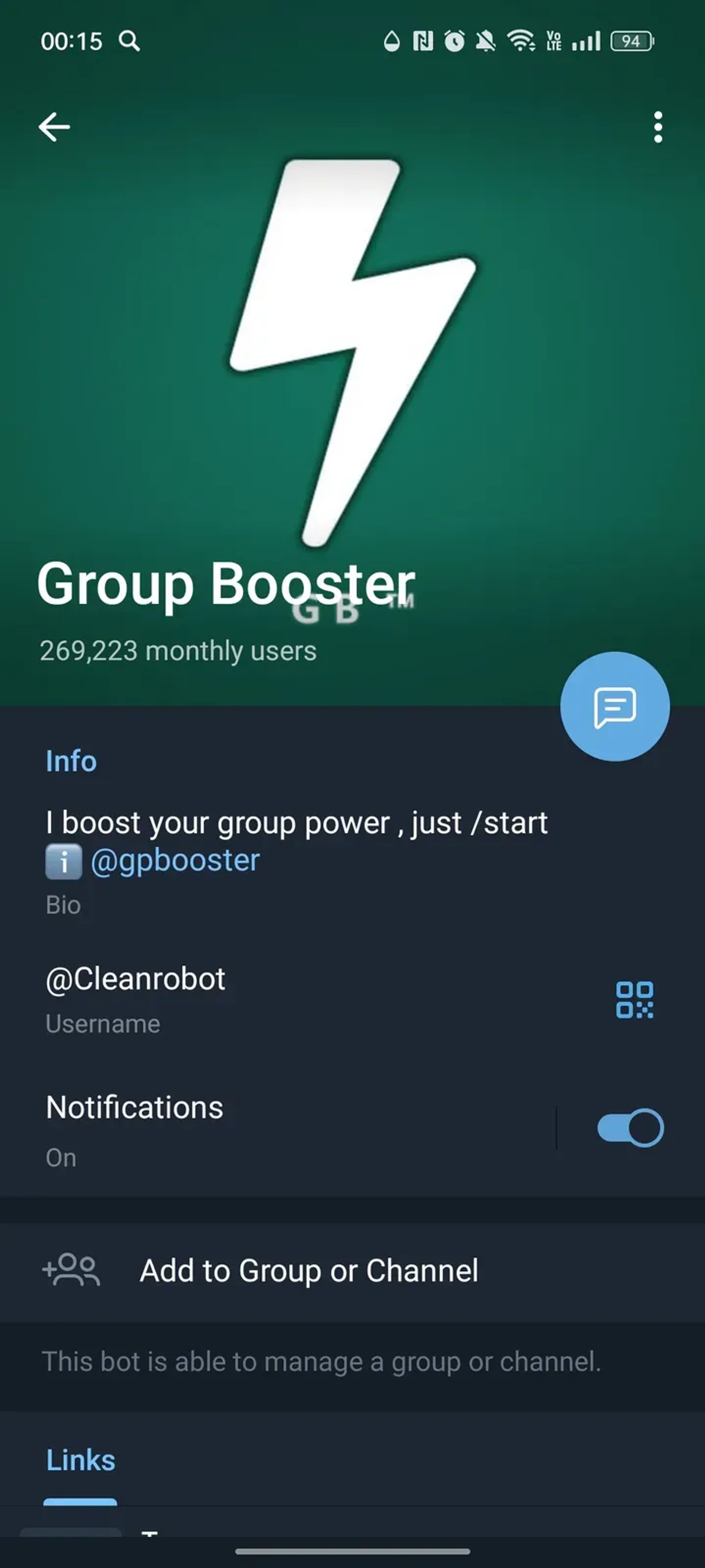 Group Booster в Телеграм — скриншот 4