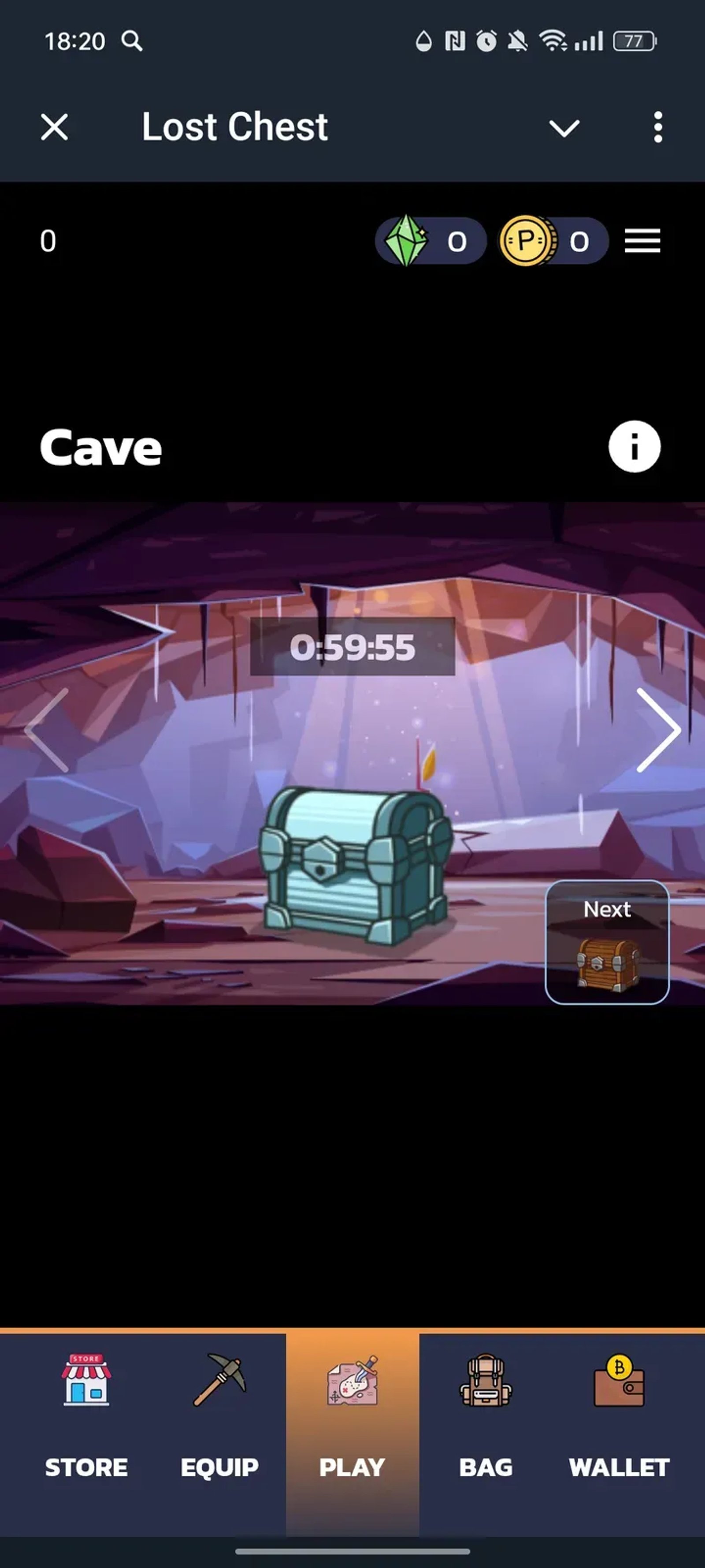 Lost Chest в Телеграм — скриншот 1