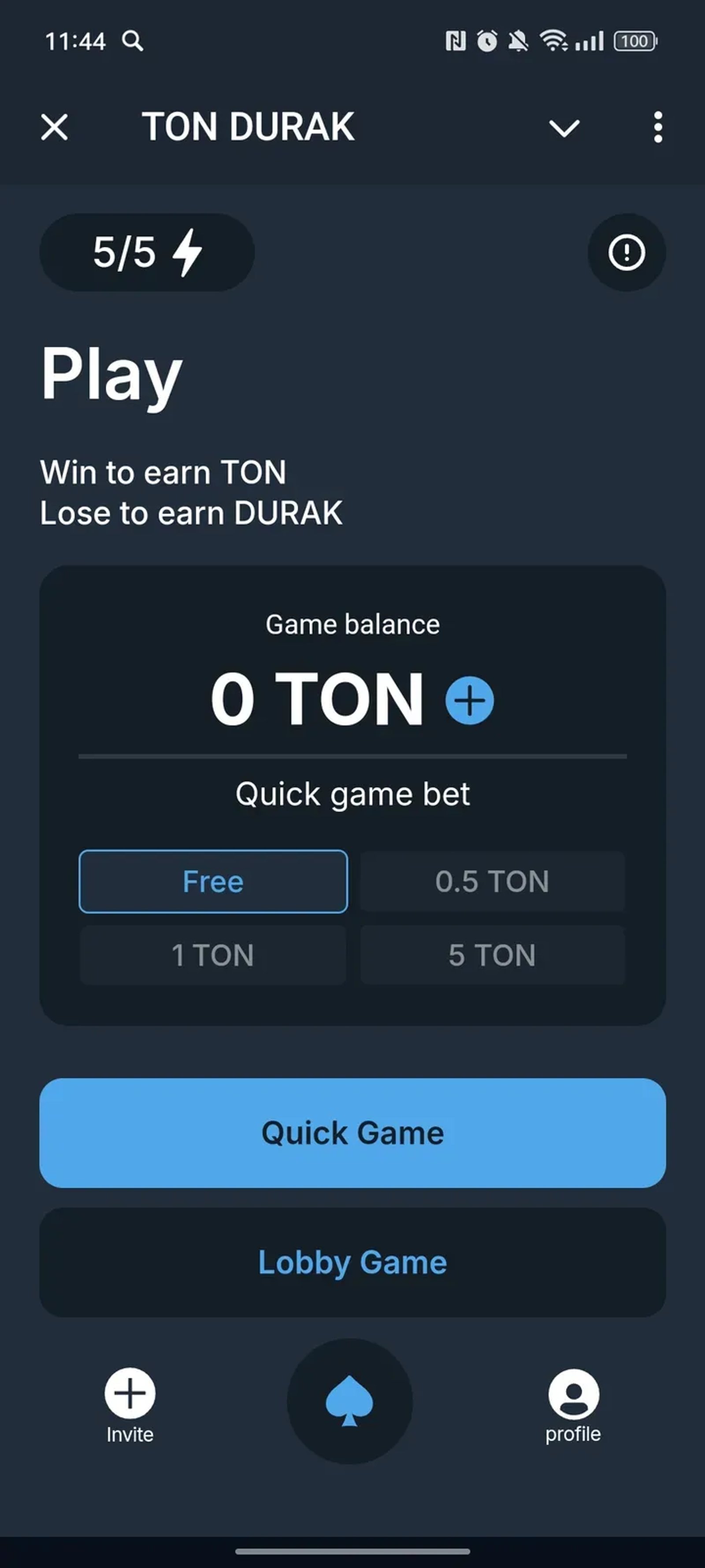 TON DURAK в Телеграм — скриншот 2