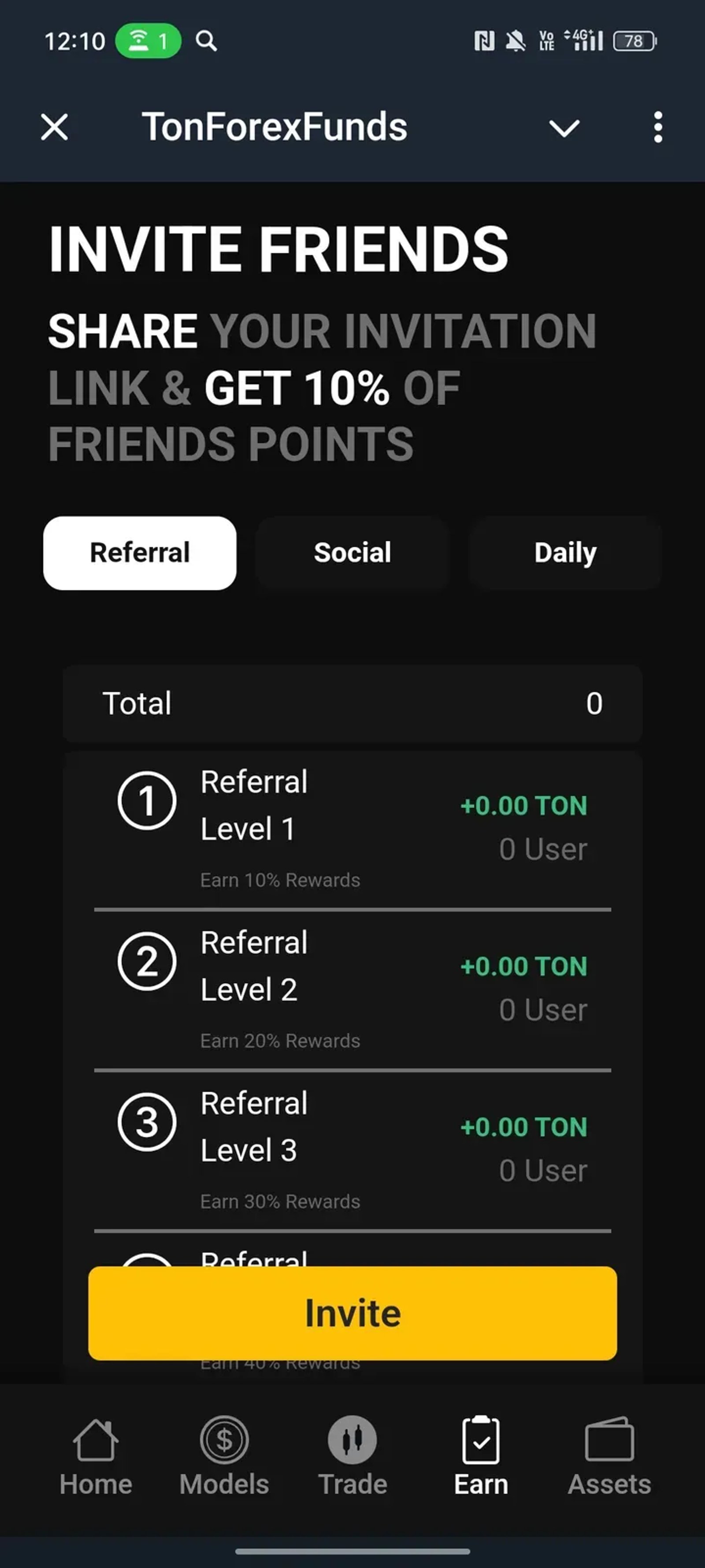 TonForexFunds в Телеграм — скриншот 4