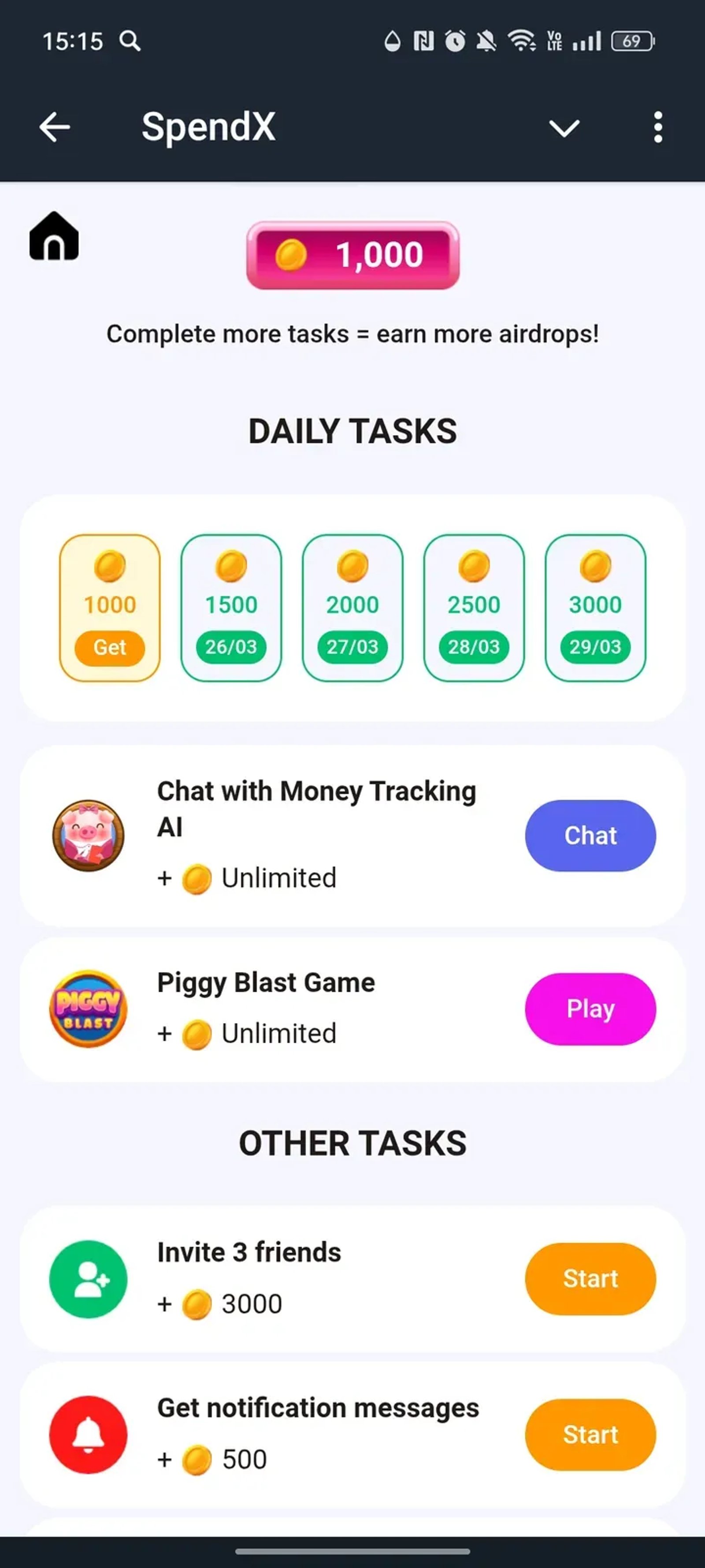 SpendX в Телеграм — скриншот 3