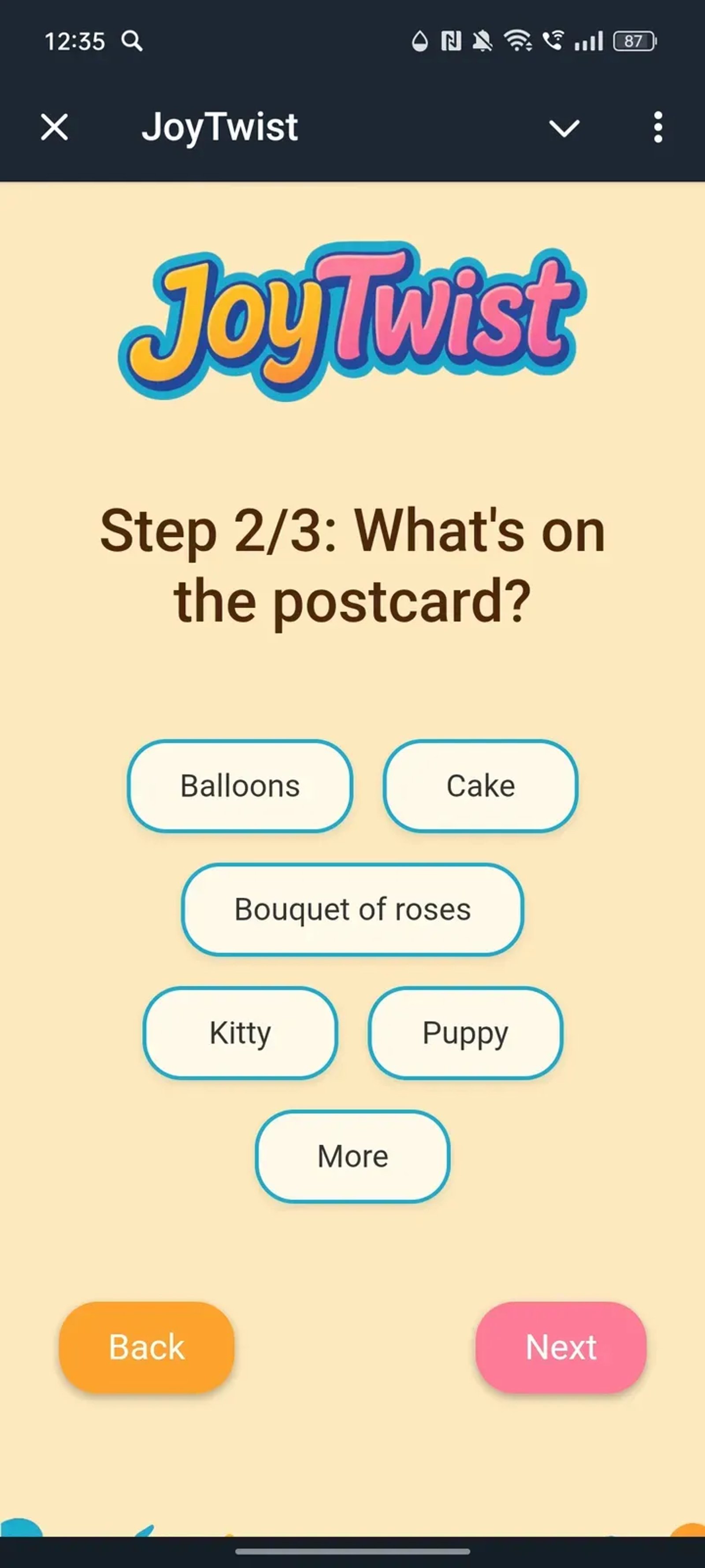 JoyTwist AI Greeting Cards в Телеграм — скриншот 2