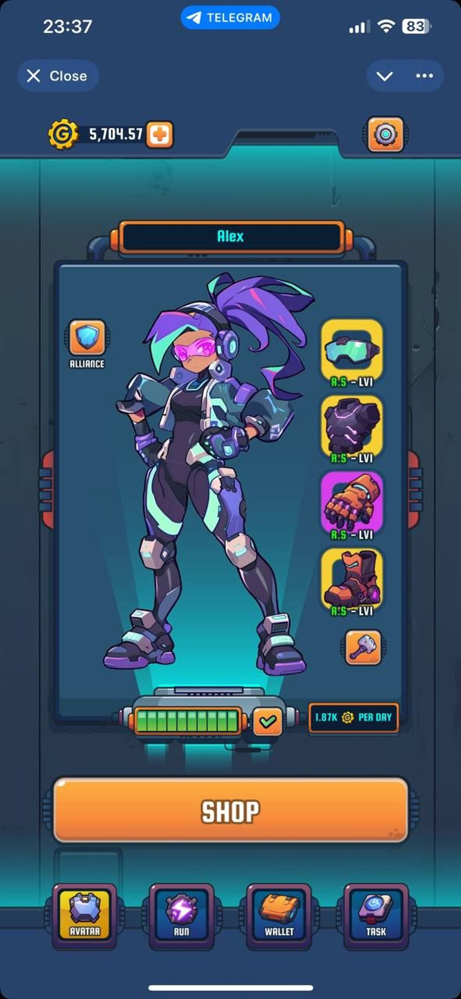 Gear Runner Telegram Screenshot 4