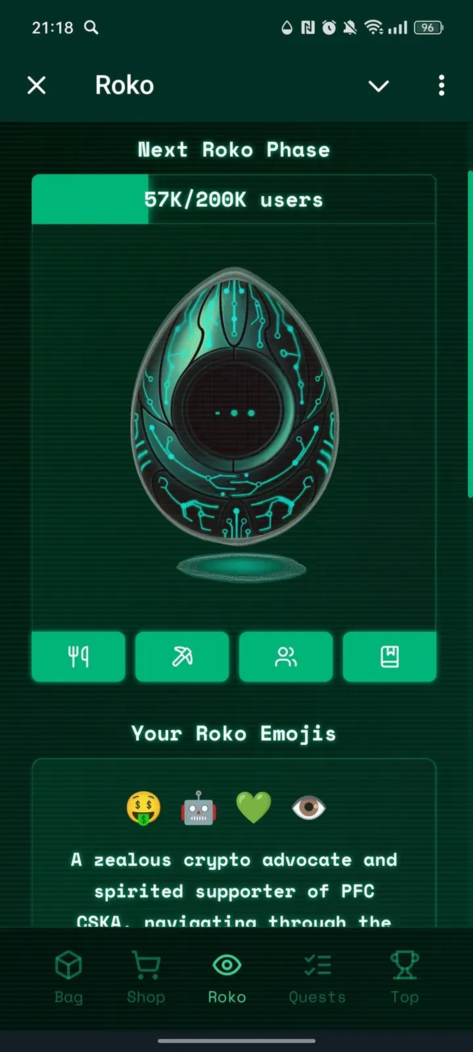 Roko в Телеграм — скриншот 1