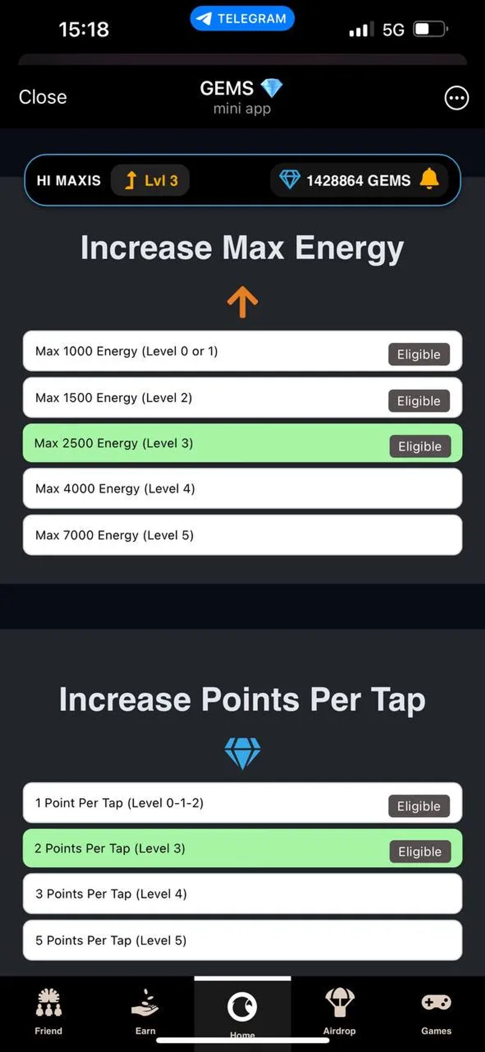 GEMS 💎 Telegram Screenshot 4