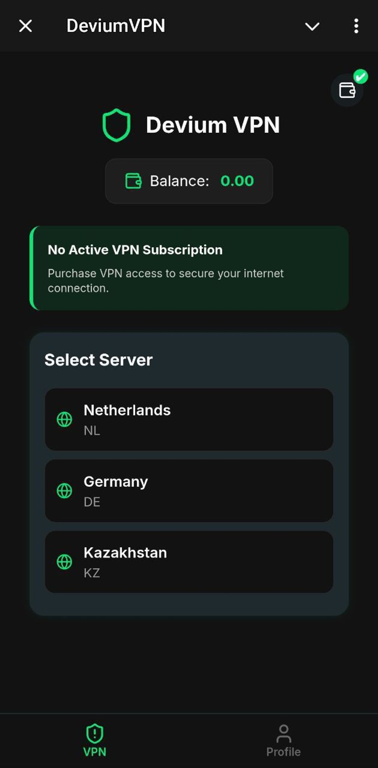 Deviumvpn в Телеграм — скриншот 1