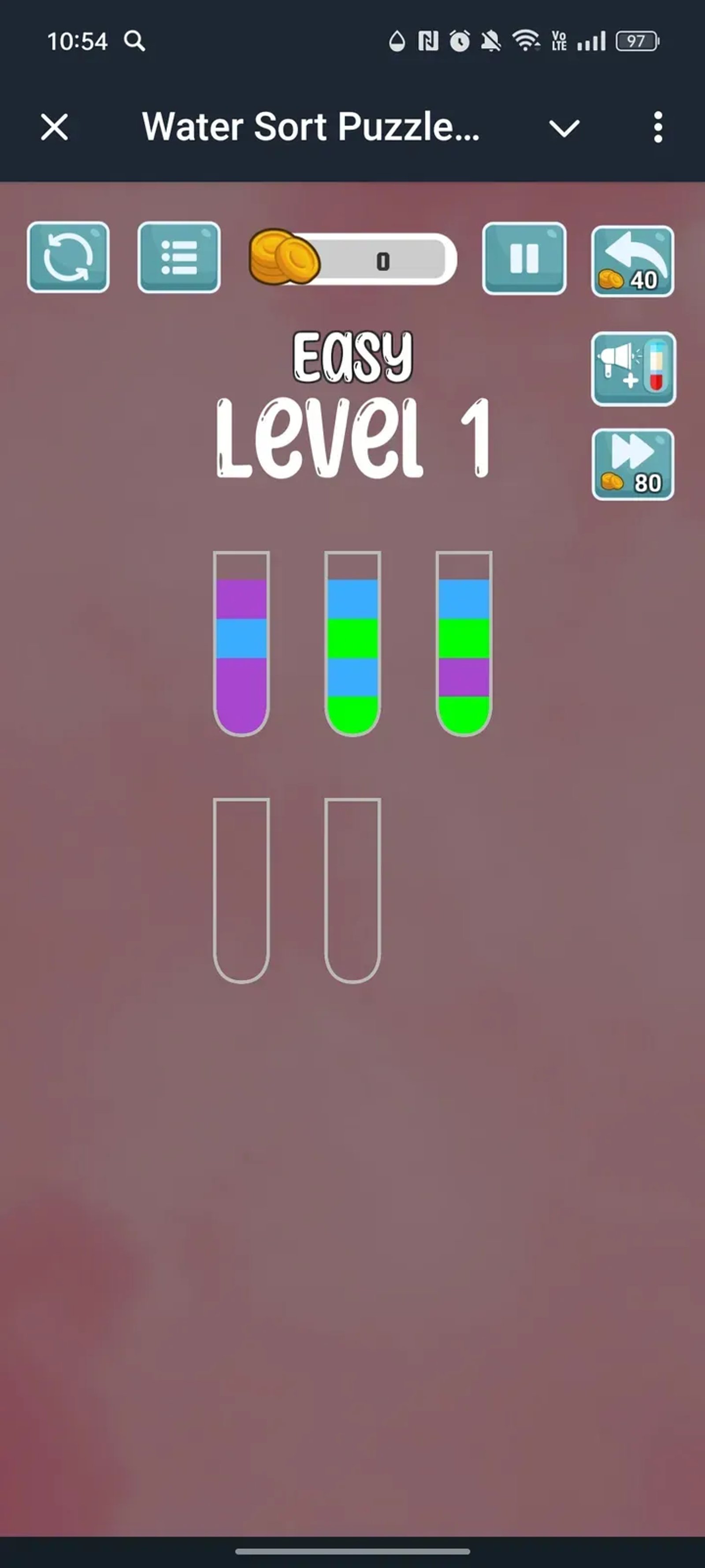 Water Sort Puzzle Game в Телеграм — скриншот 4