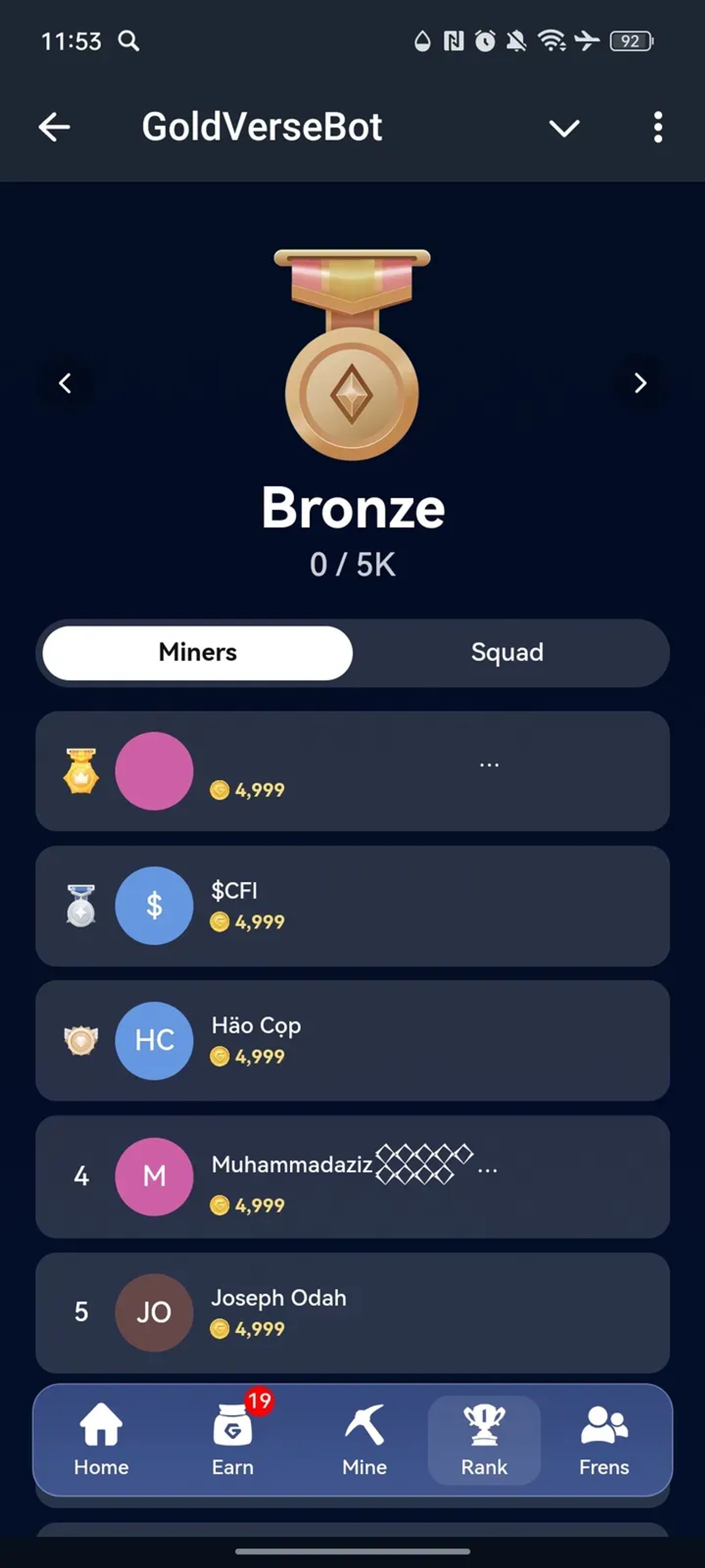 GoldVerseBot в Телеграм — скриншот 4