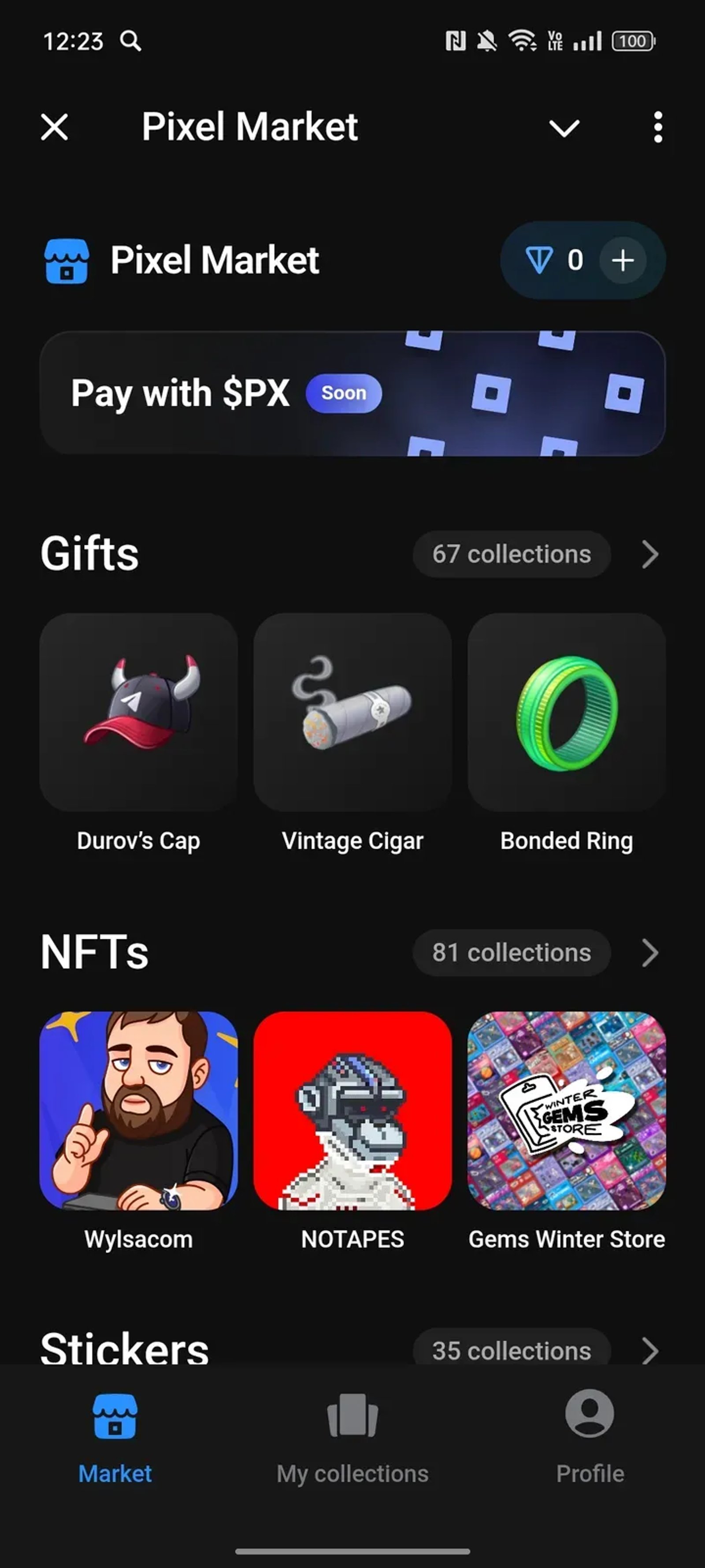Pixel Market Telegram Screenshot 1