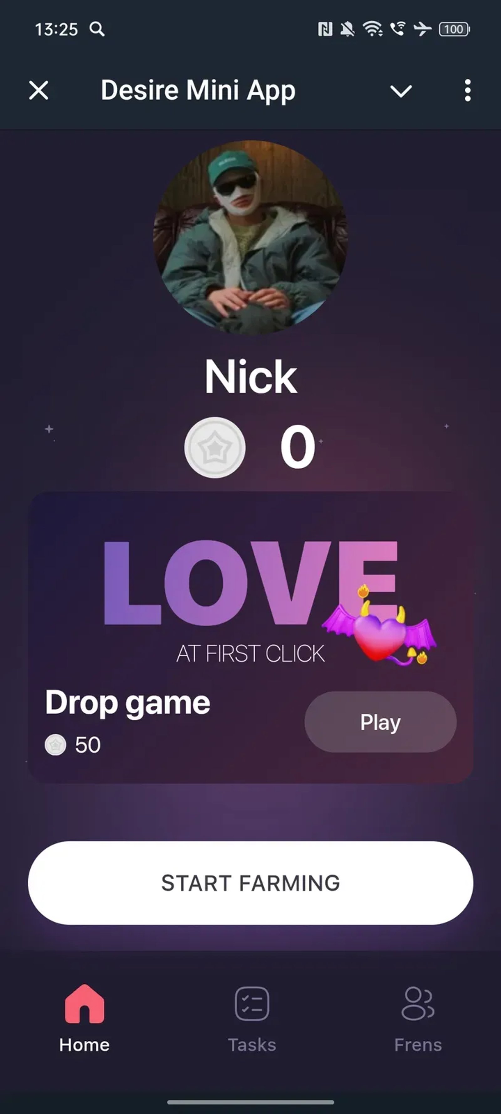 Desire Mini App Telegram Screenshot 2