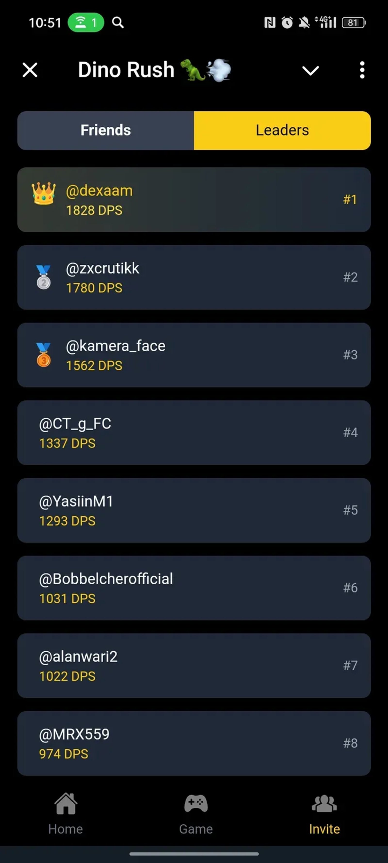 Dino Rush 🦖💨 в Телеграм — скриншот 4