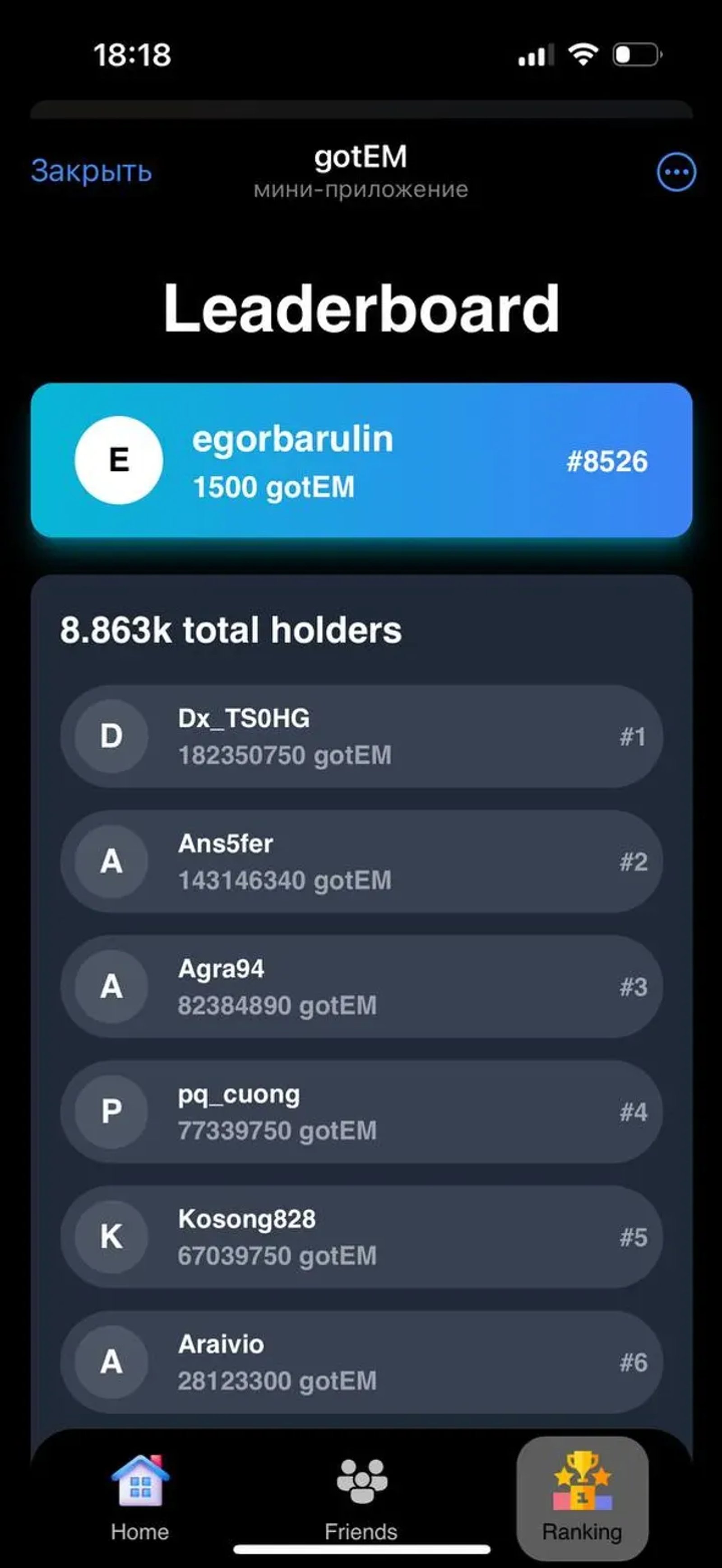 gotEM в Телеграм — скриншот 1