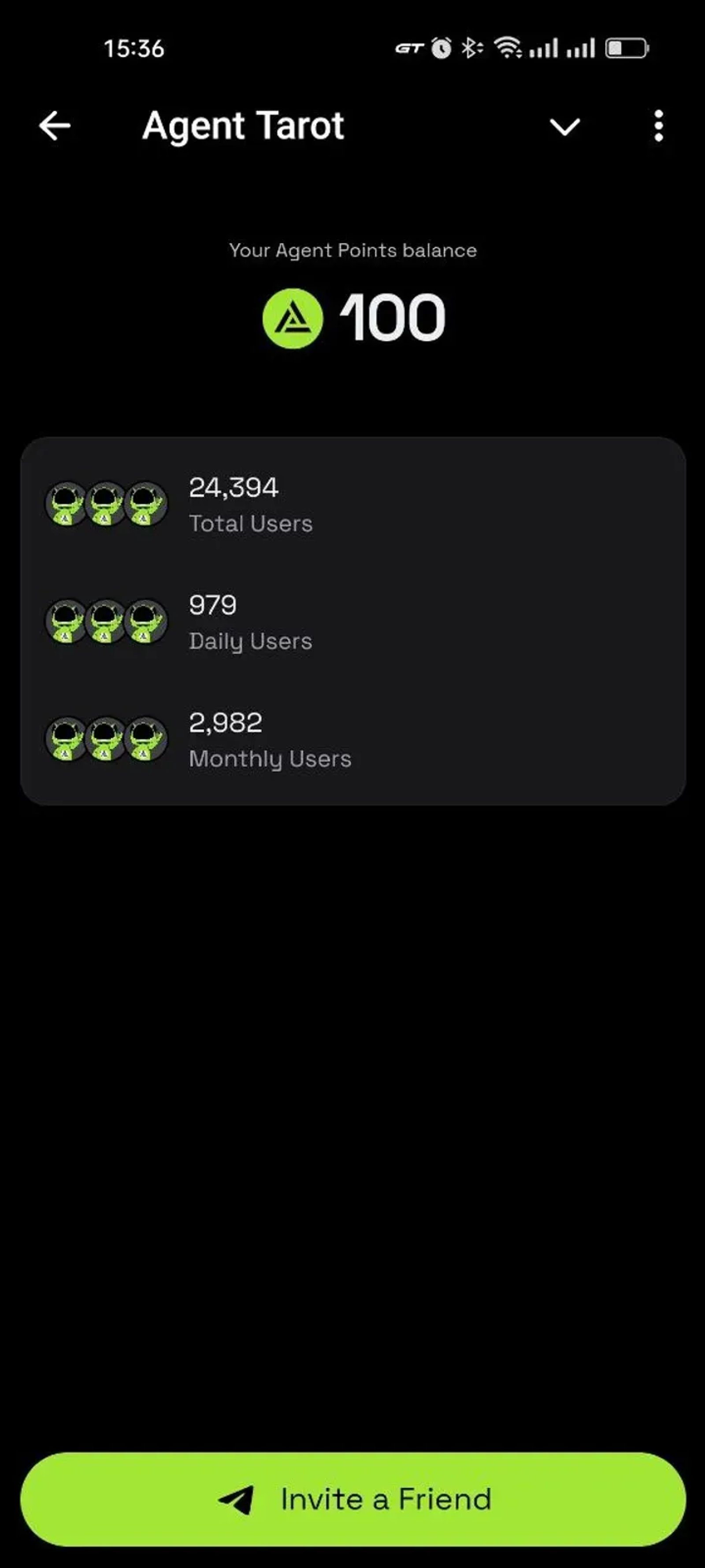 Agent Tarot в Телеграм — скриншот 2