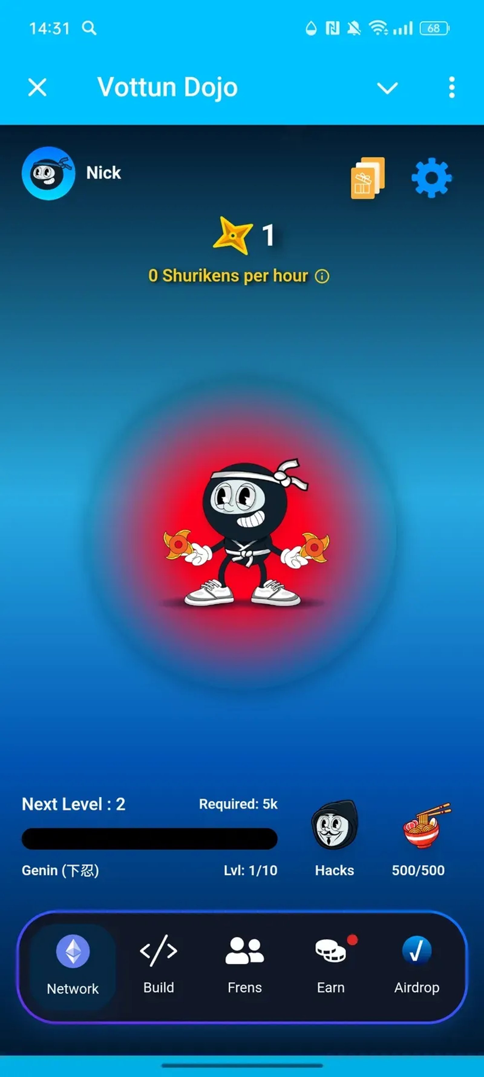 Shuriken (a.k.a. Vottun Dojo) в Телеграм — скриншот 1