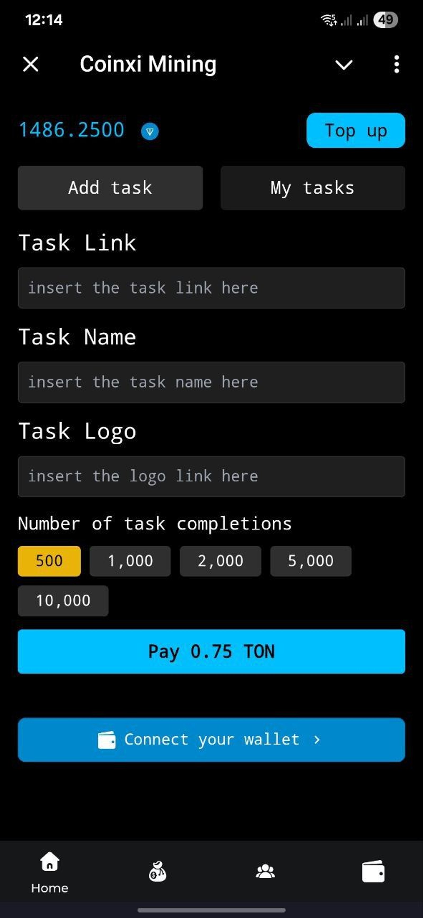 Coinxi Mining в Telegram — скриншот 6
