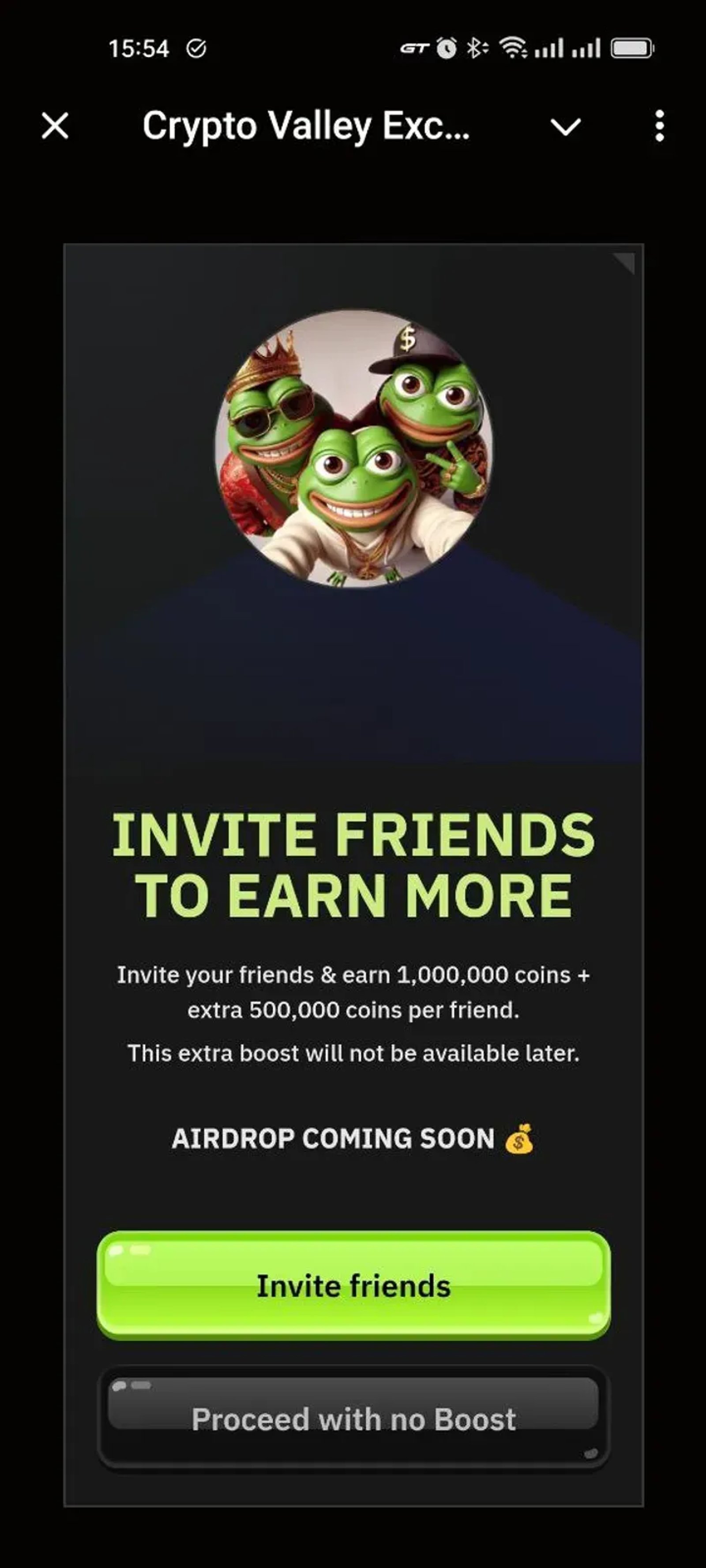 Crypto Valley Exchange App в Телеграм — скриншот 6