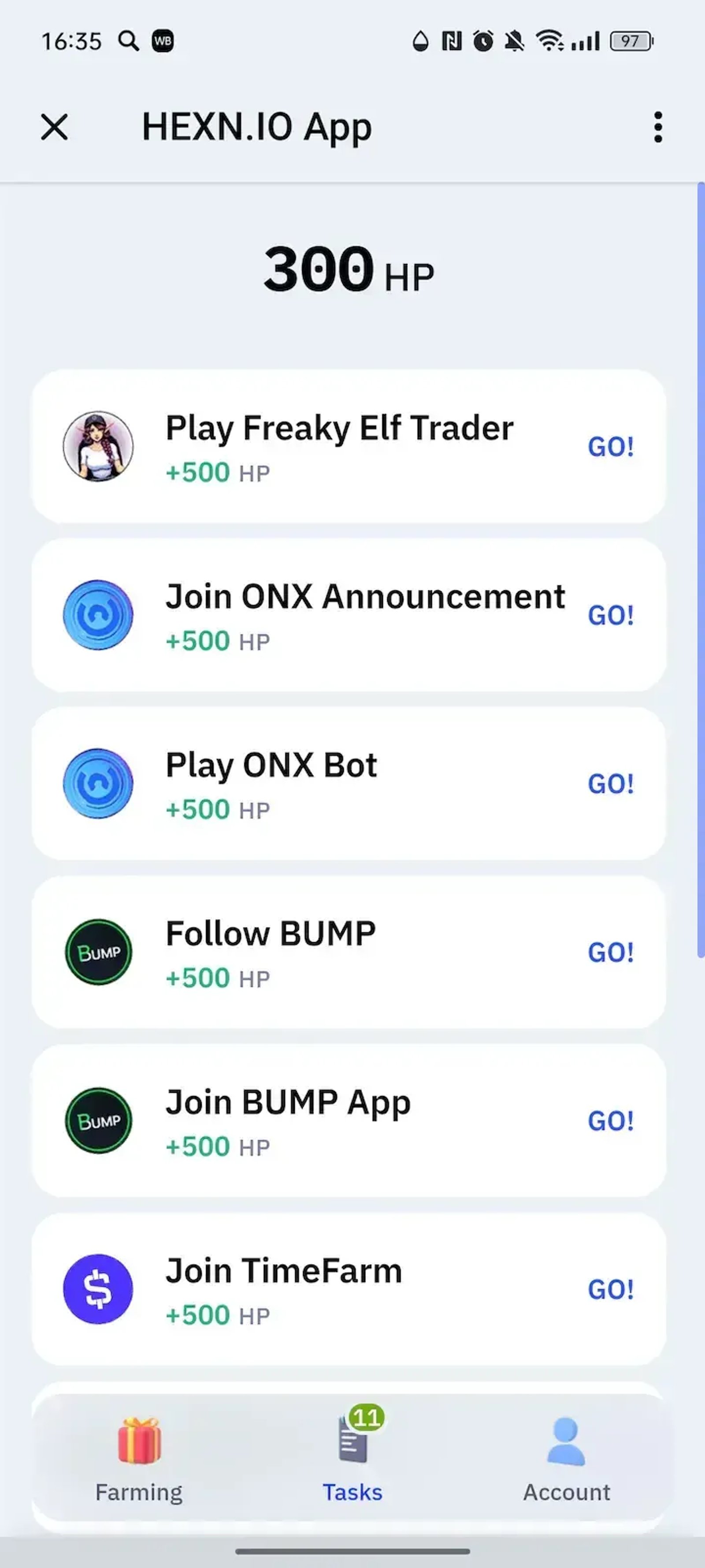 HEXN.IO App в Телеграм — скриншот 2