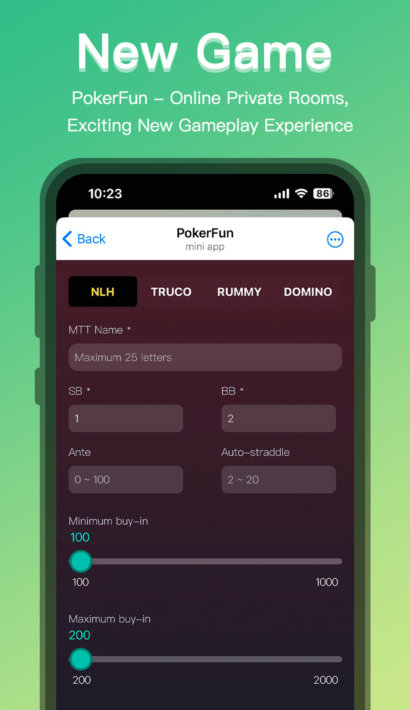 PokerFun в Телеграм — скриншот 1