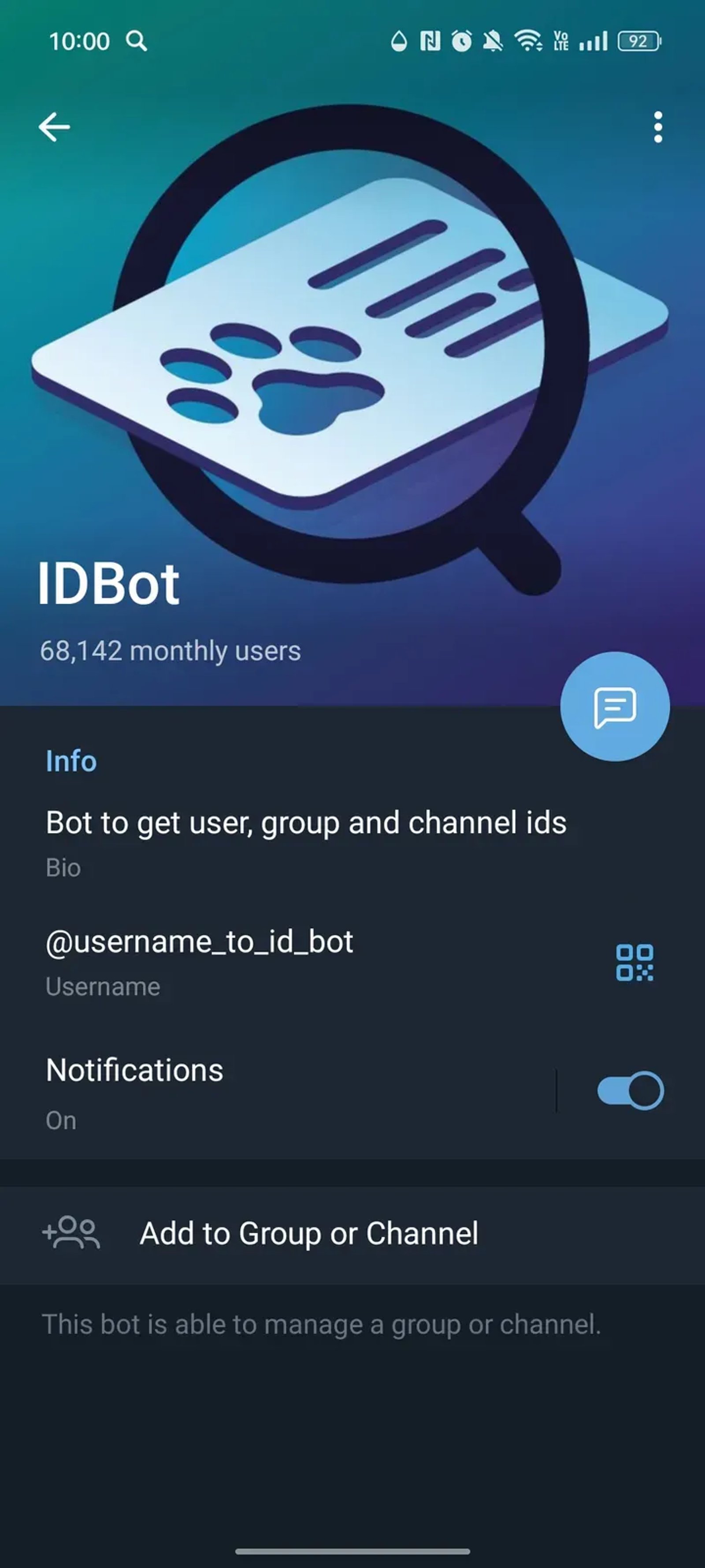 IDBot в Телеграм — скриншот 3