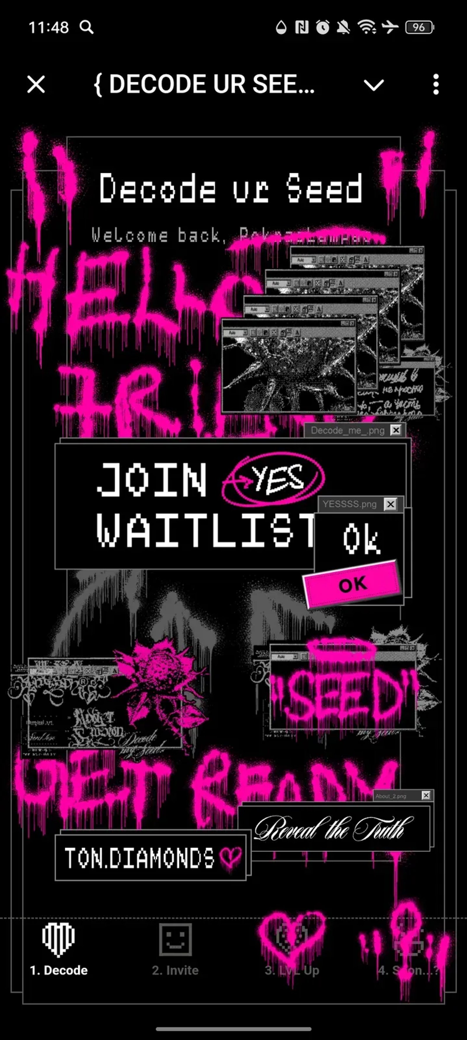 { DECODE UR SEED } в Телеграм — скриншот 1
