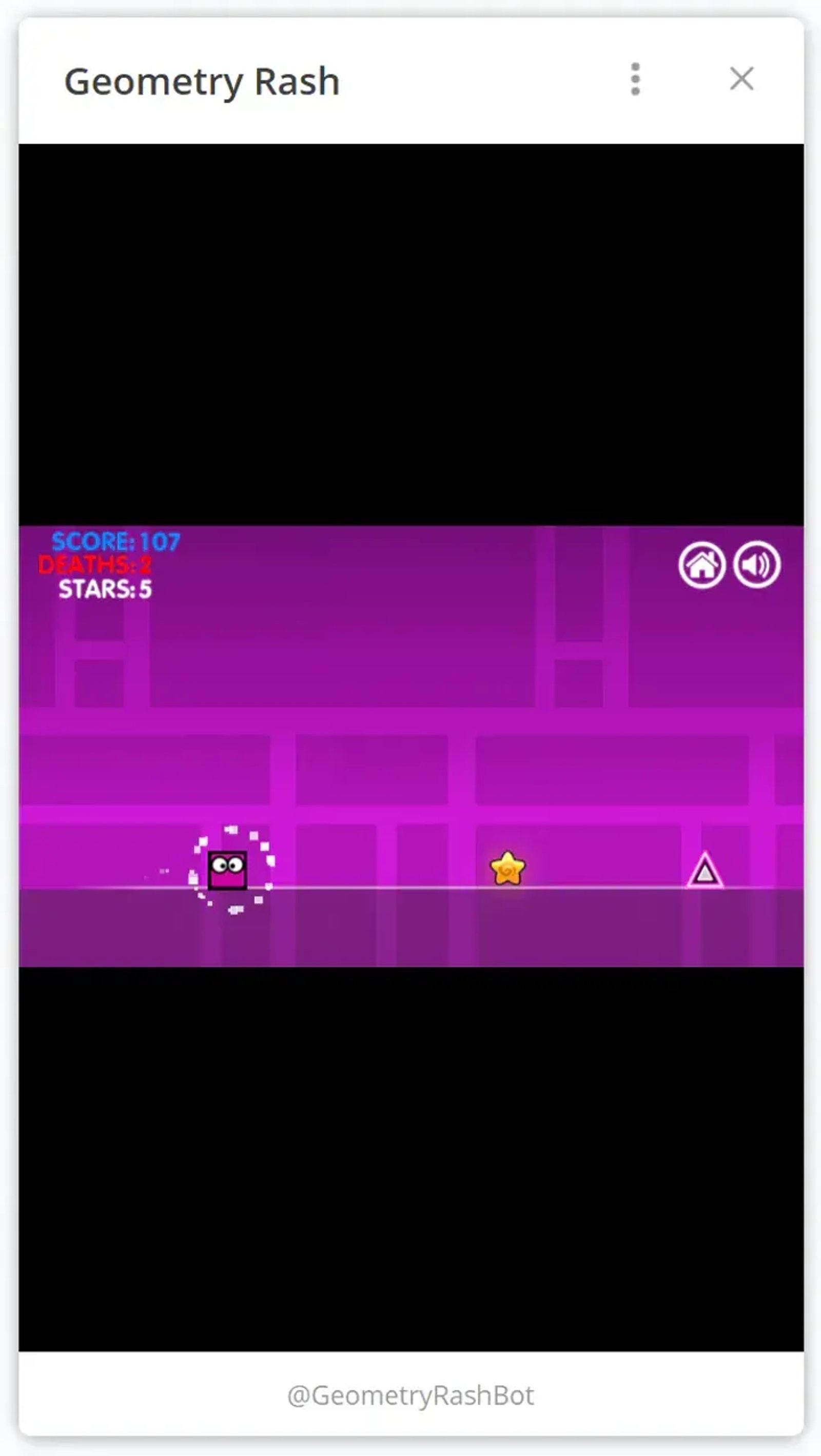 Geometry Rash в Телеграм — скриншот 1