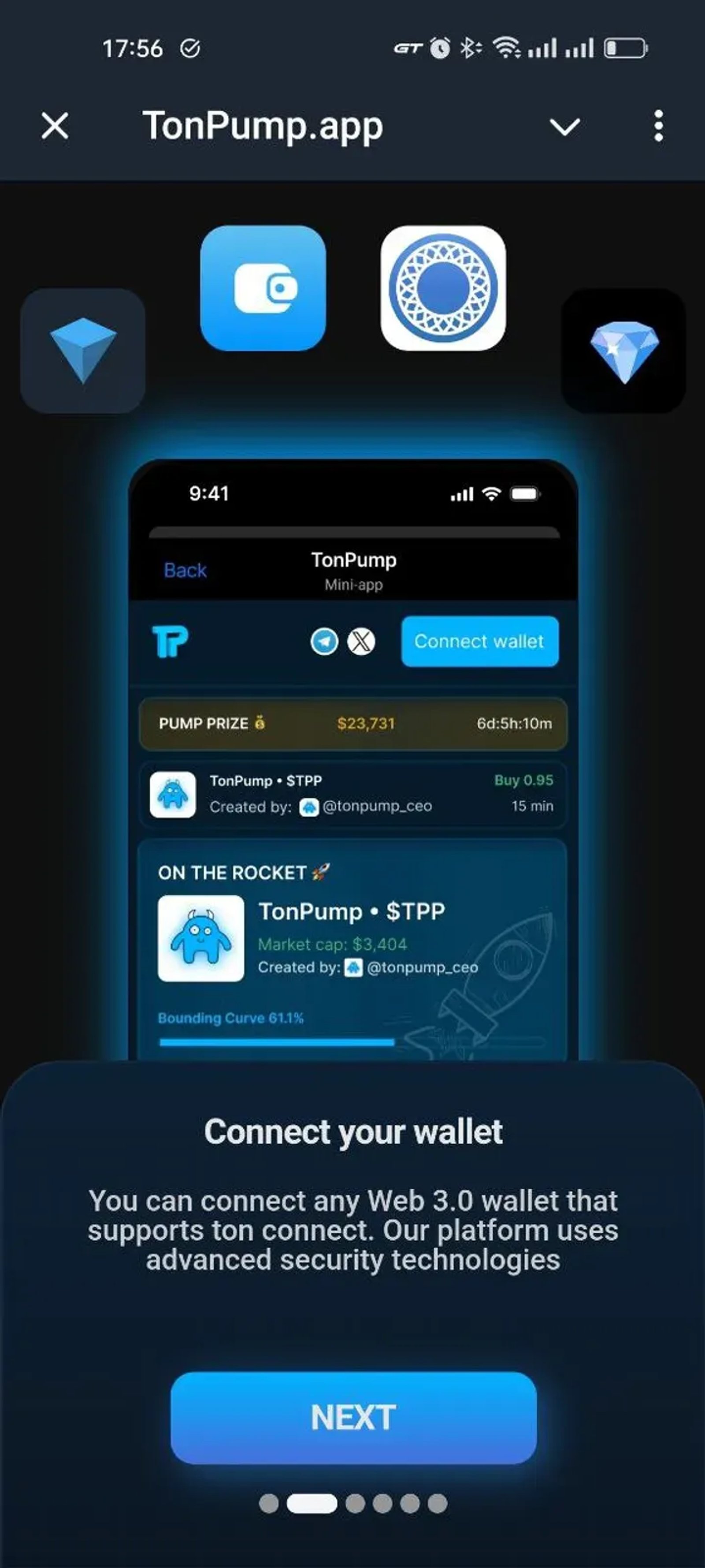 TonPump.app в Телеграм — скриншот 5