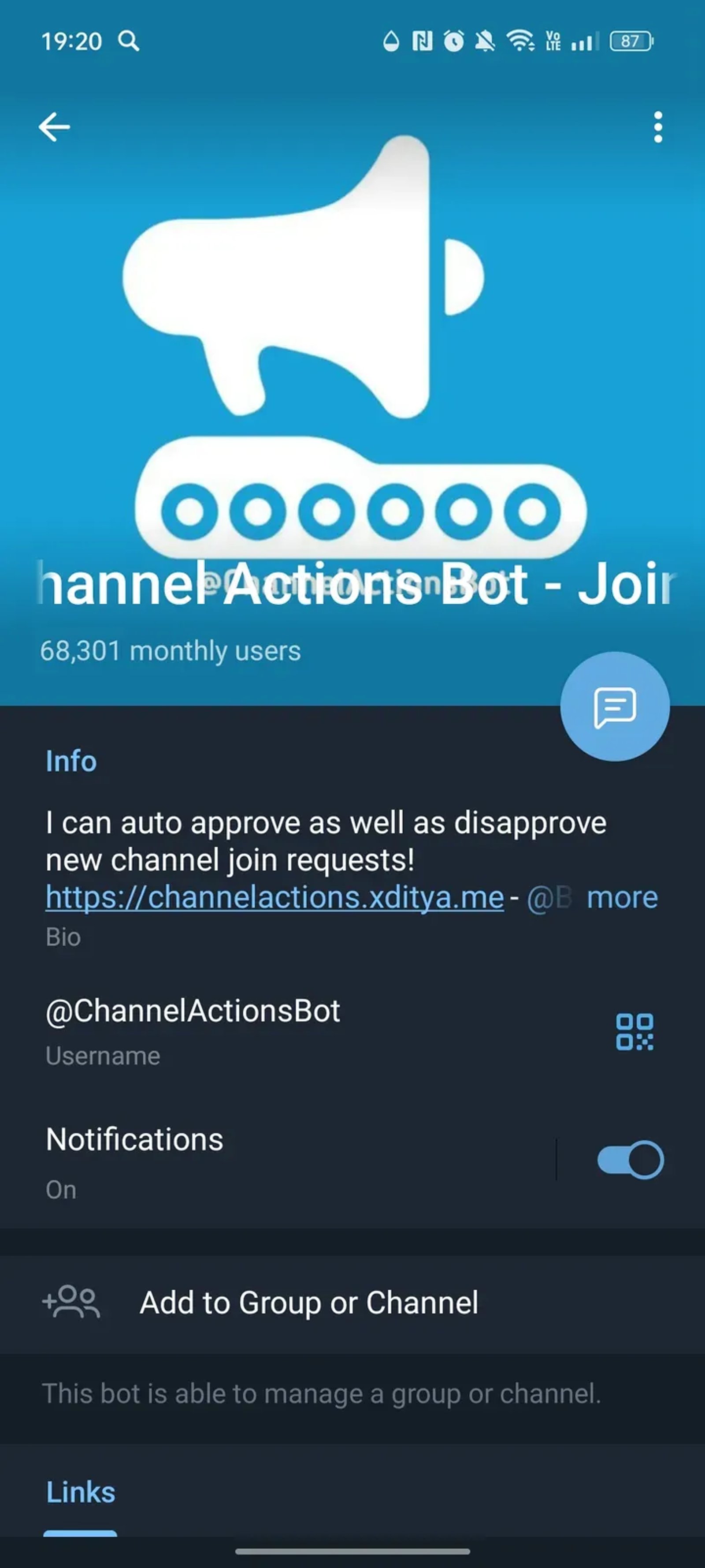 Channel Actions Bot - Join Approver (Auto Approve Join Requests) в Телеграм — скриншот 4