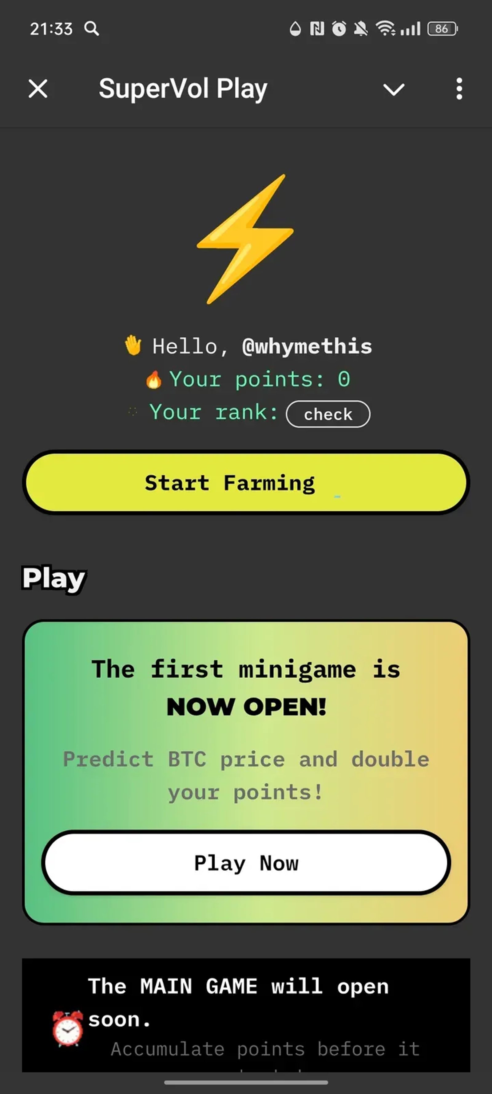 SuperVol Play Telegram Screenshot 1