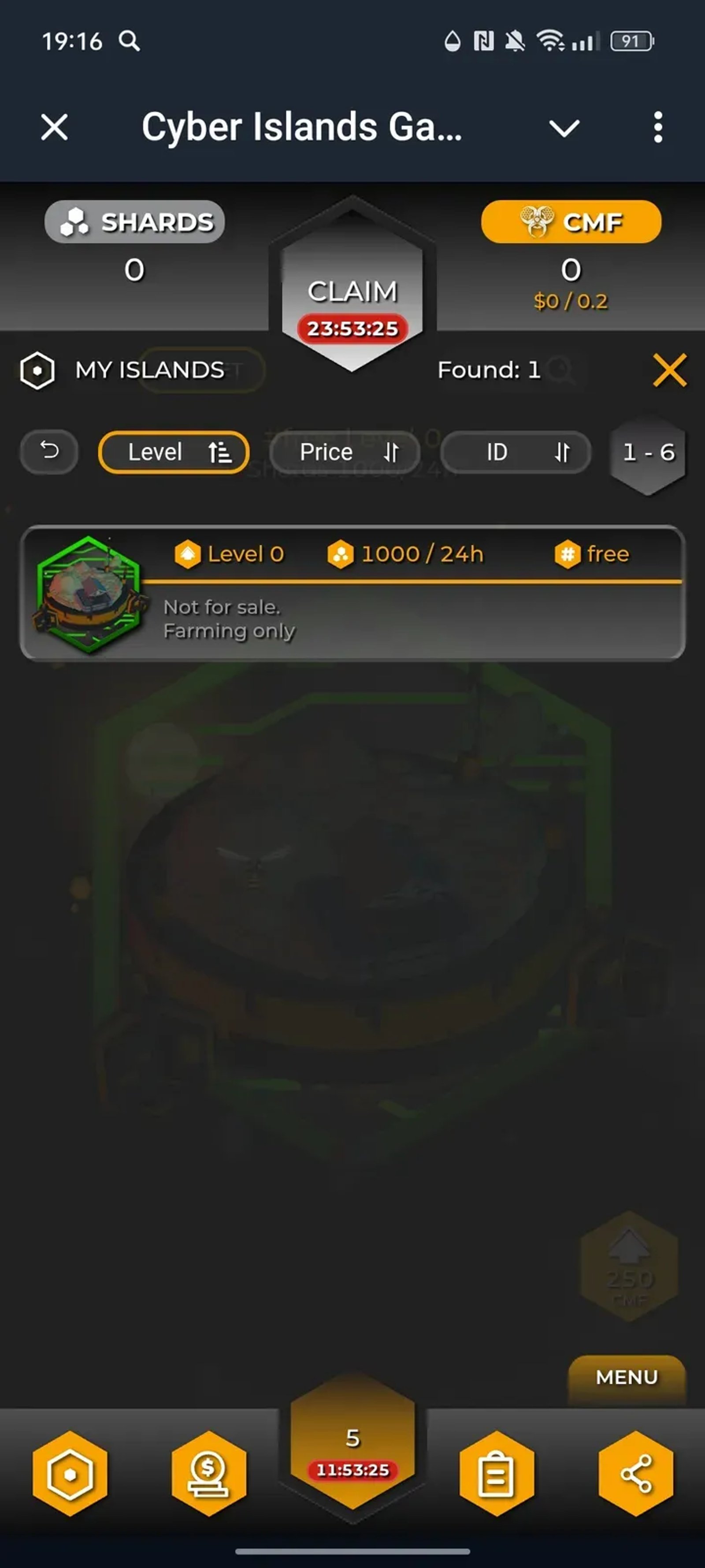 Cyber Islands Game в Телеграм — скриншот 3