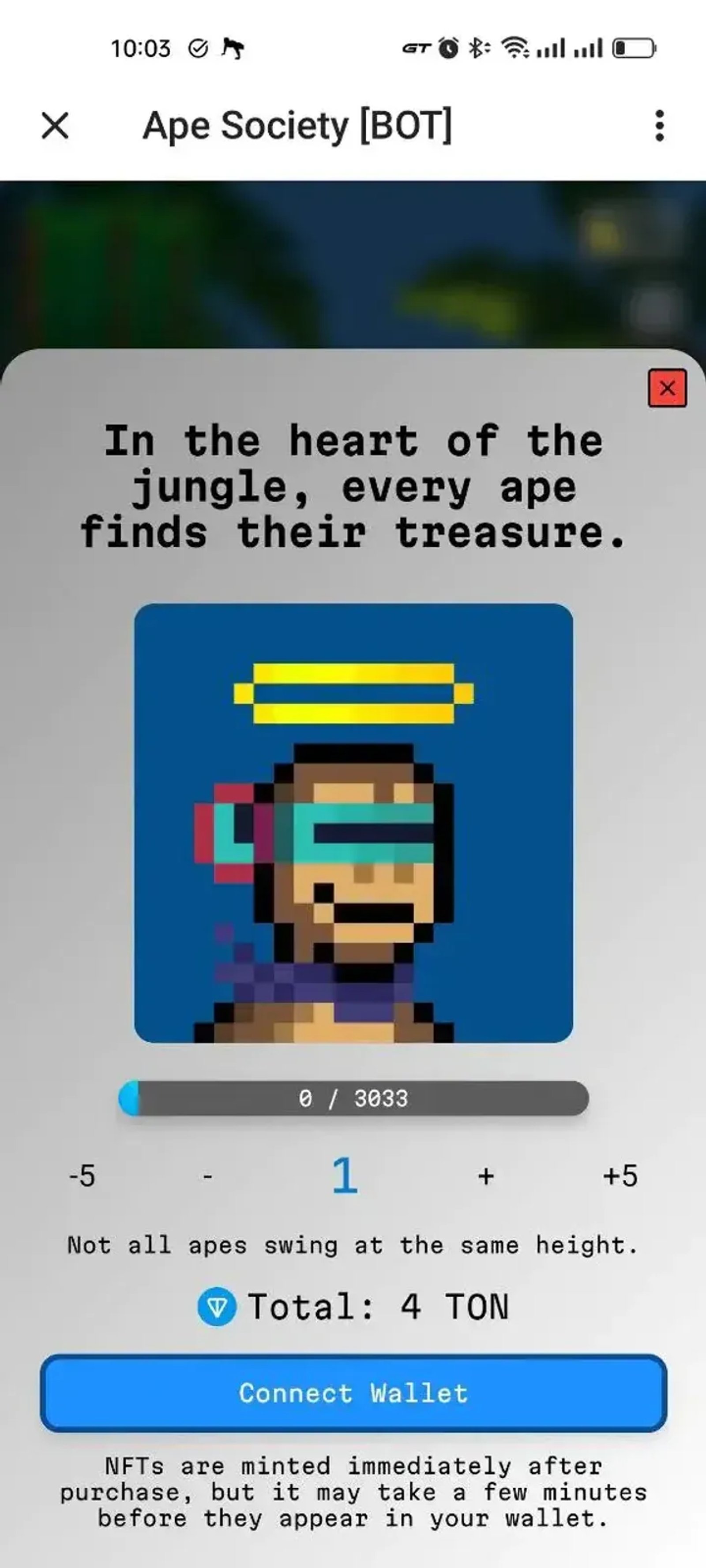 Ape Society в Телеграм — скриншот 4