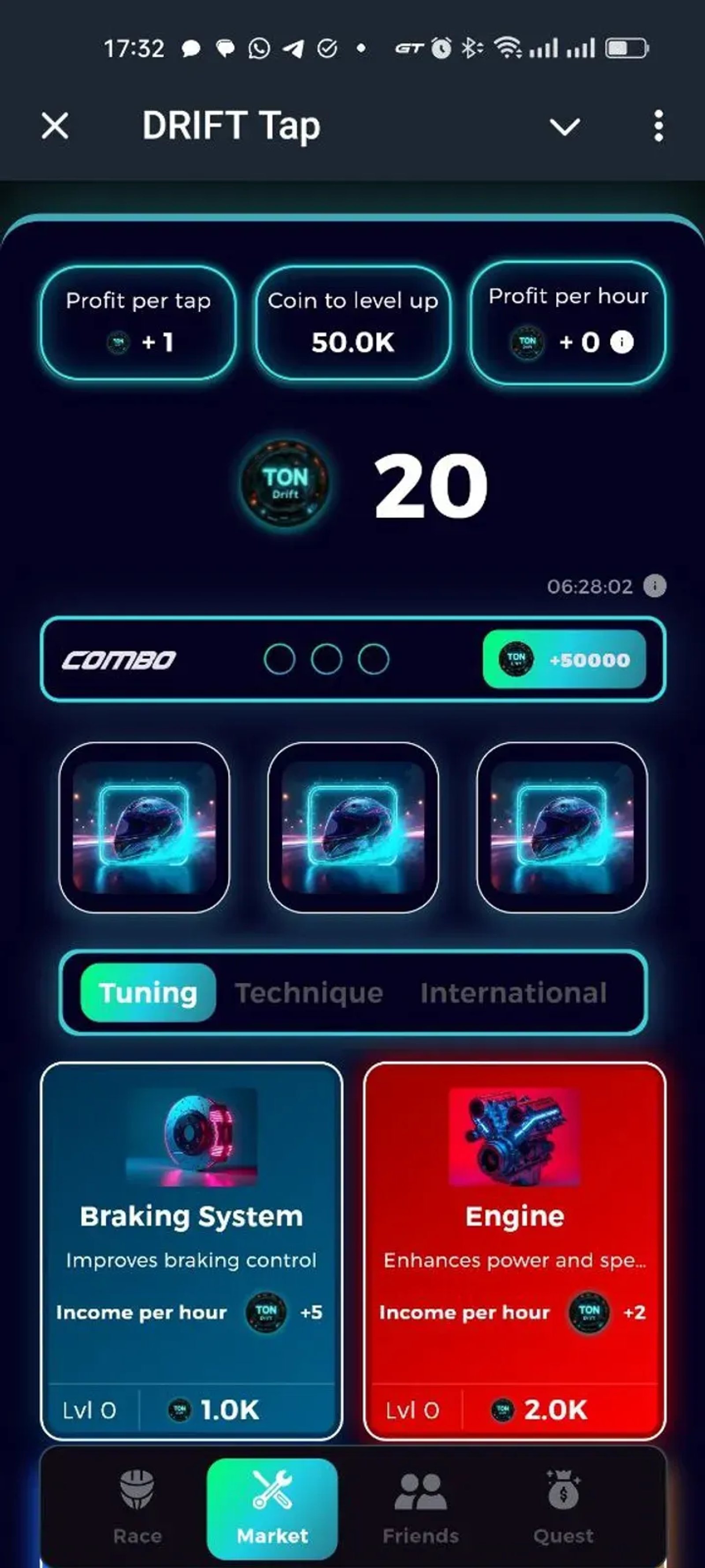 DRIFT Tap в Телеграм — скриншот 3
