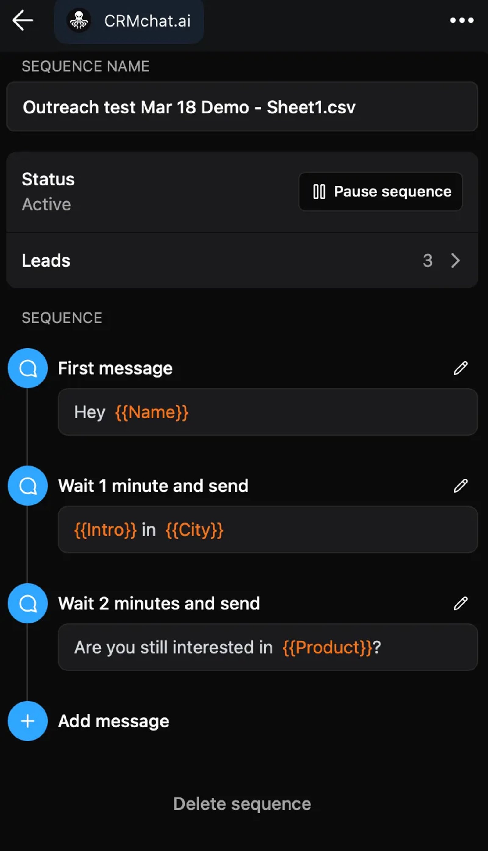 CRMchat.ai в Телеграм — скриншот 4