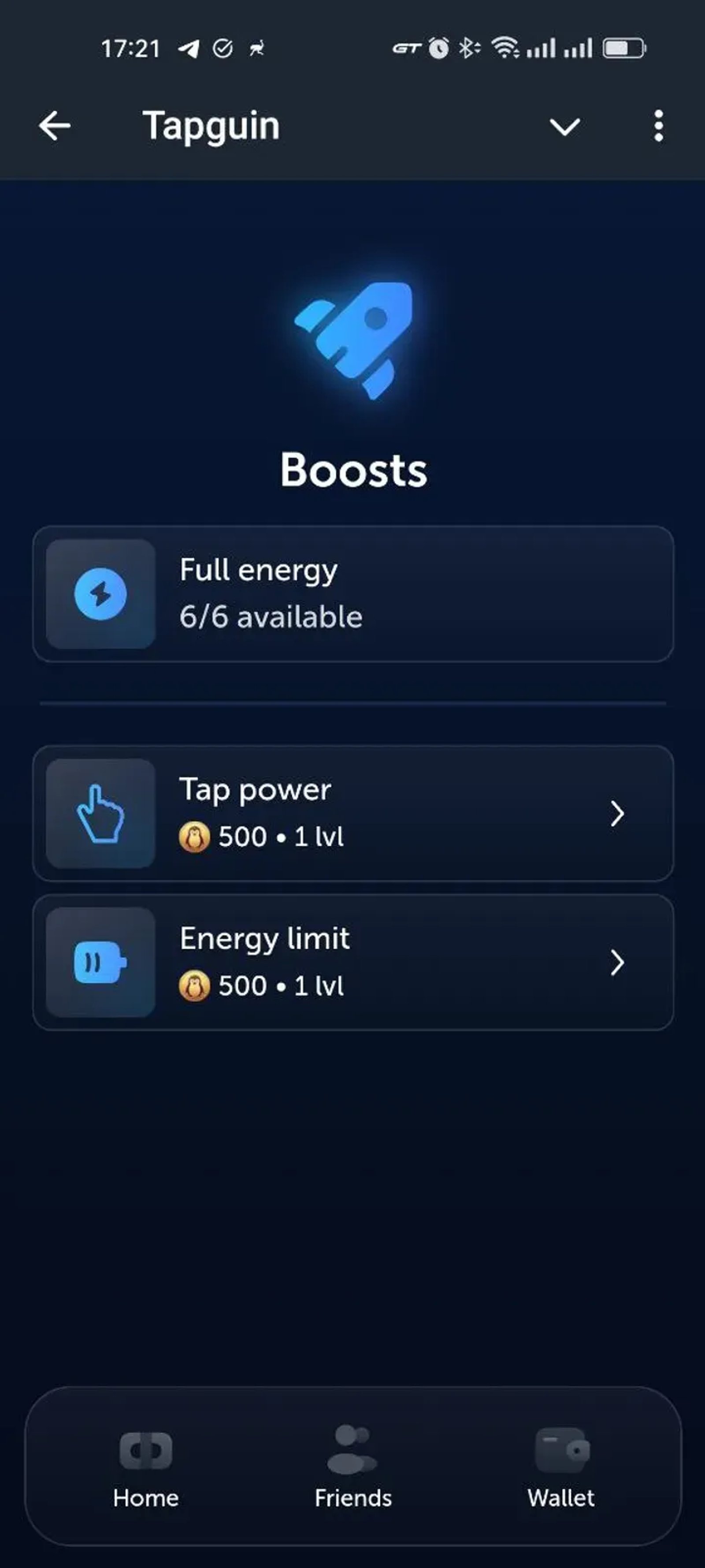 Tapguin в Телеграм — скриншот 2