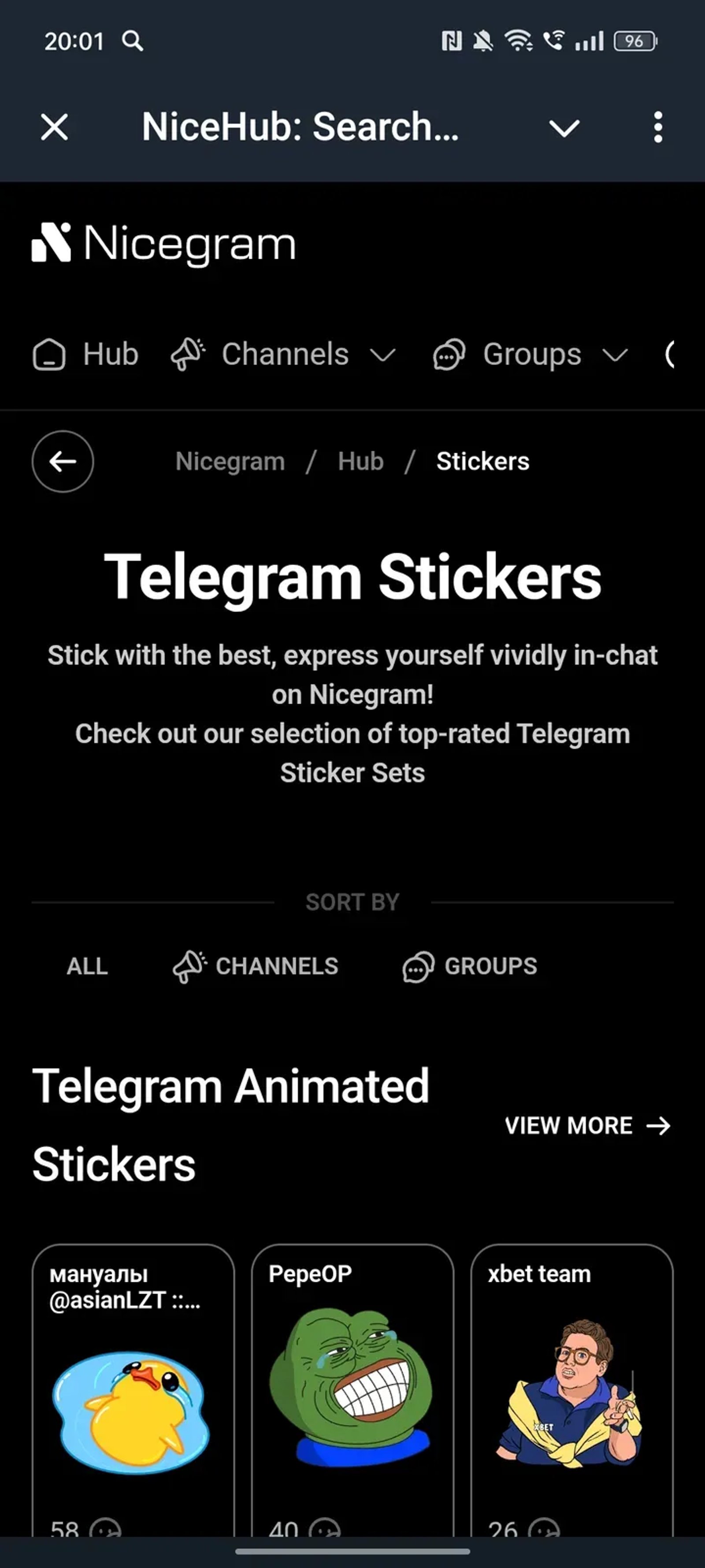 NiceHub: Search bot 🔎 Open to get your link! в Телеграм — скриншот 2