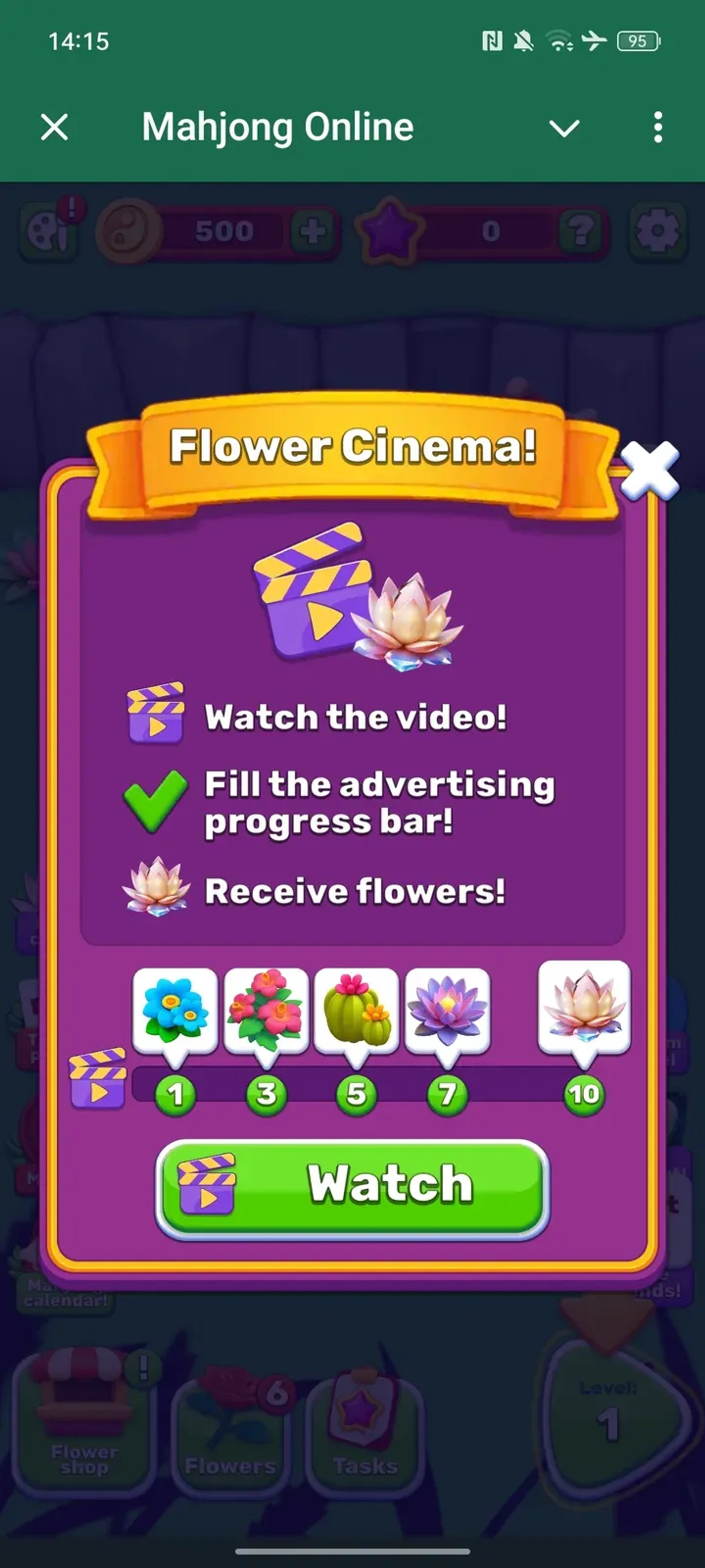 Mahjong Online в Телеграм — скриншот 3