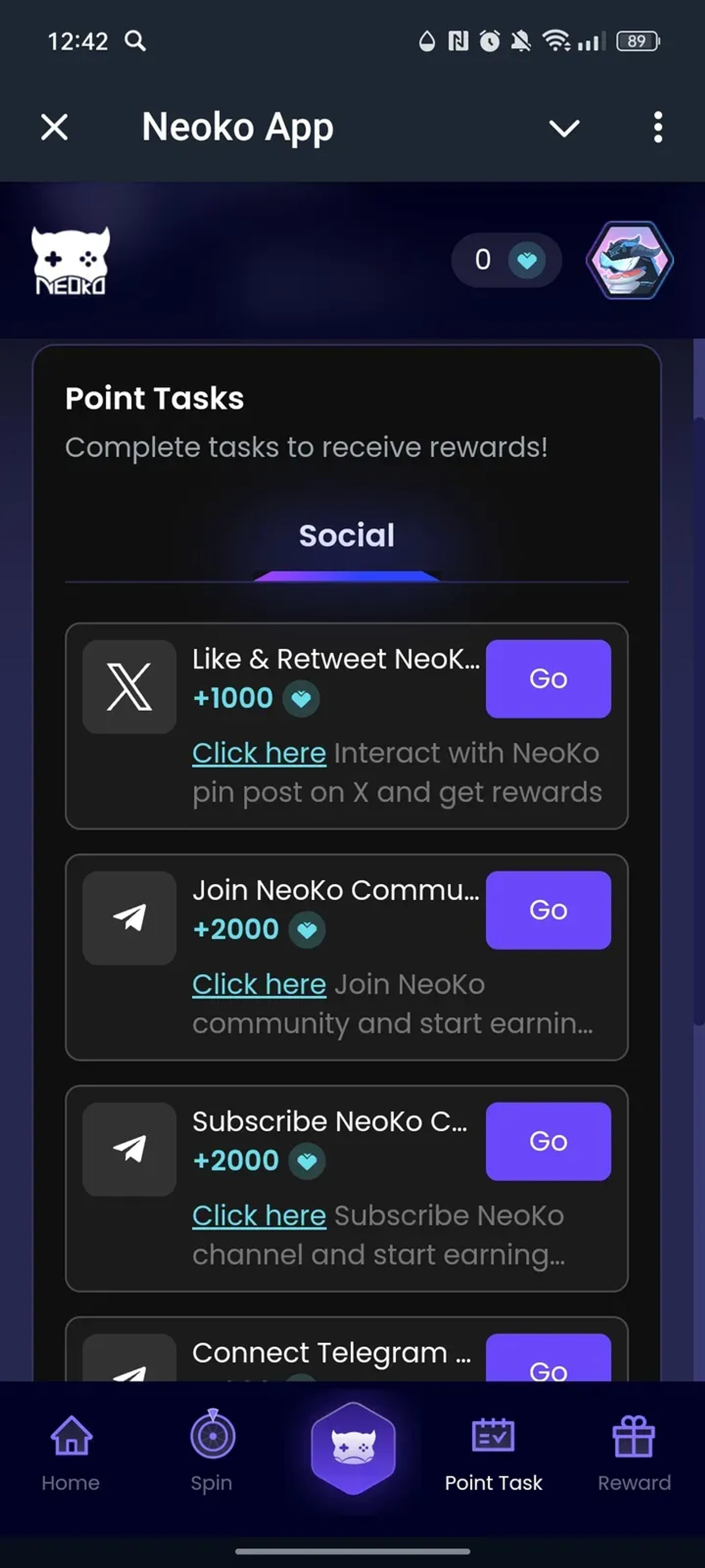 Neoko App в Телеграм — скриншот 2