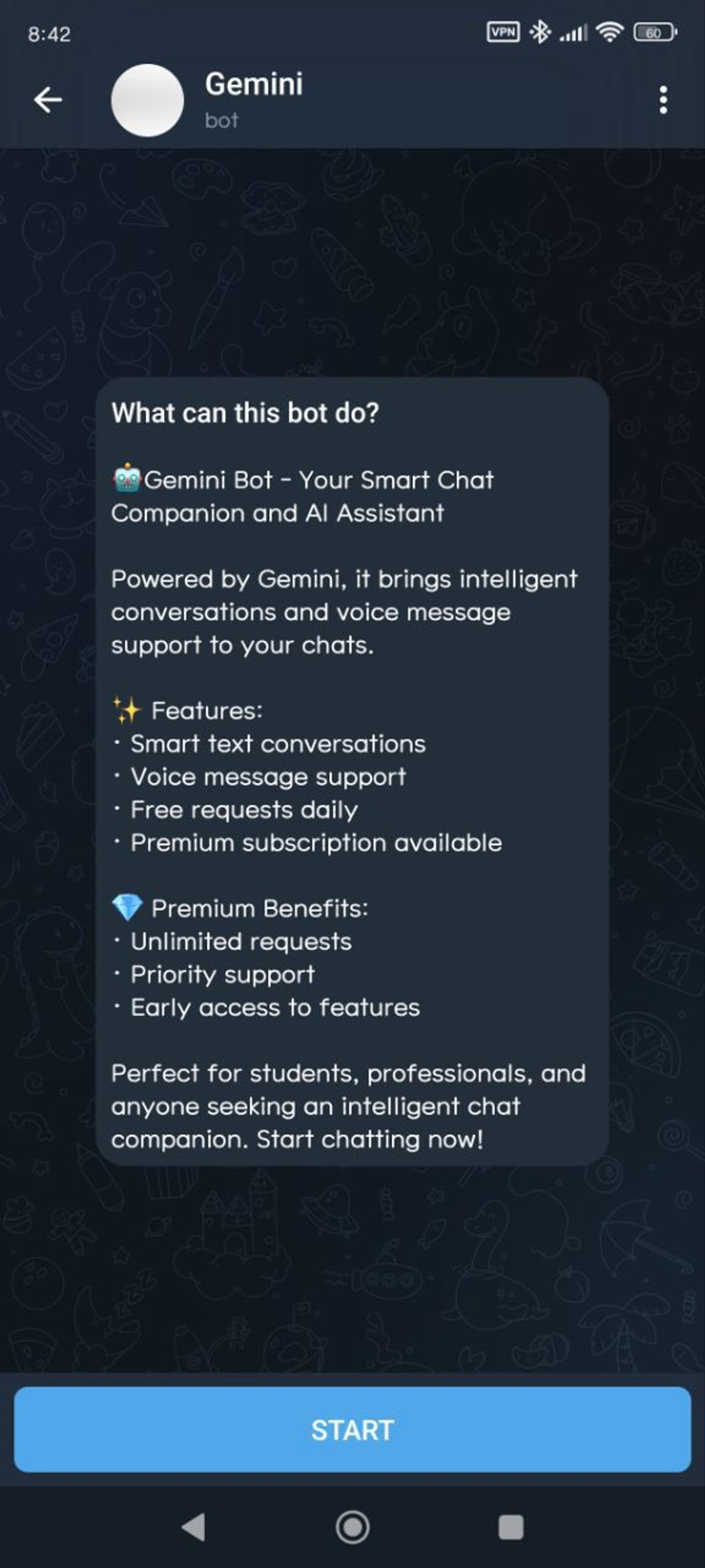 Gemini Telegram Screenshot 1