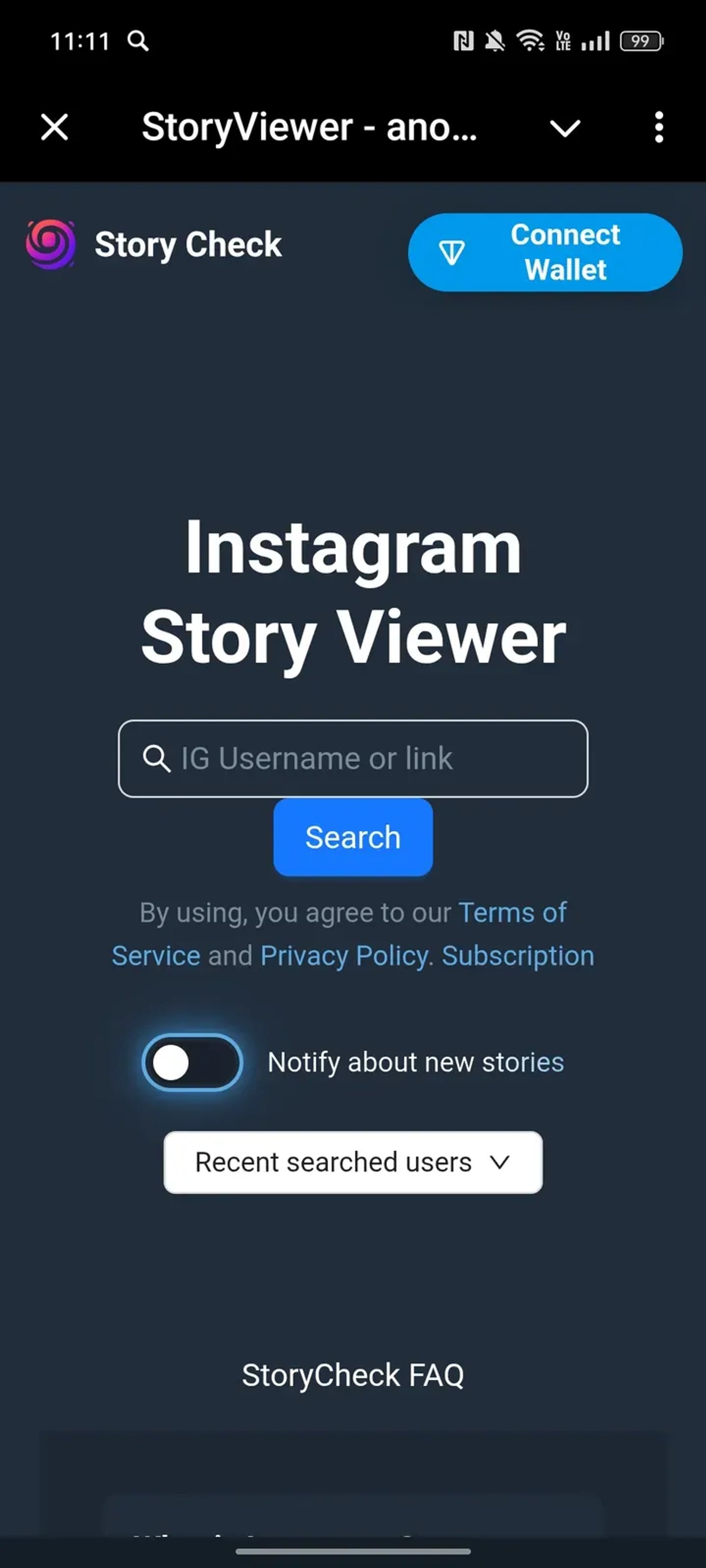 StoryViewer - anonymous instagram story viewer tool spy Telegram Screenshot 1