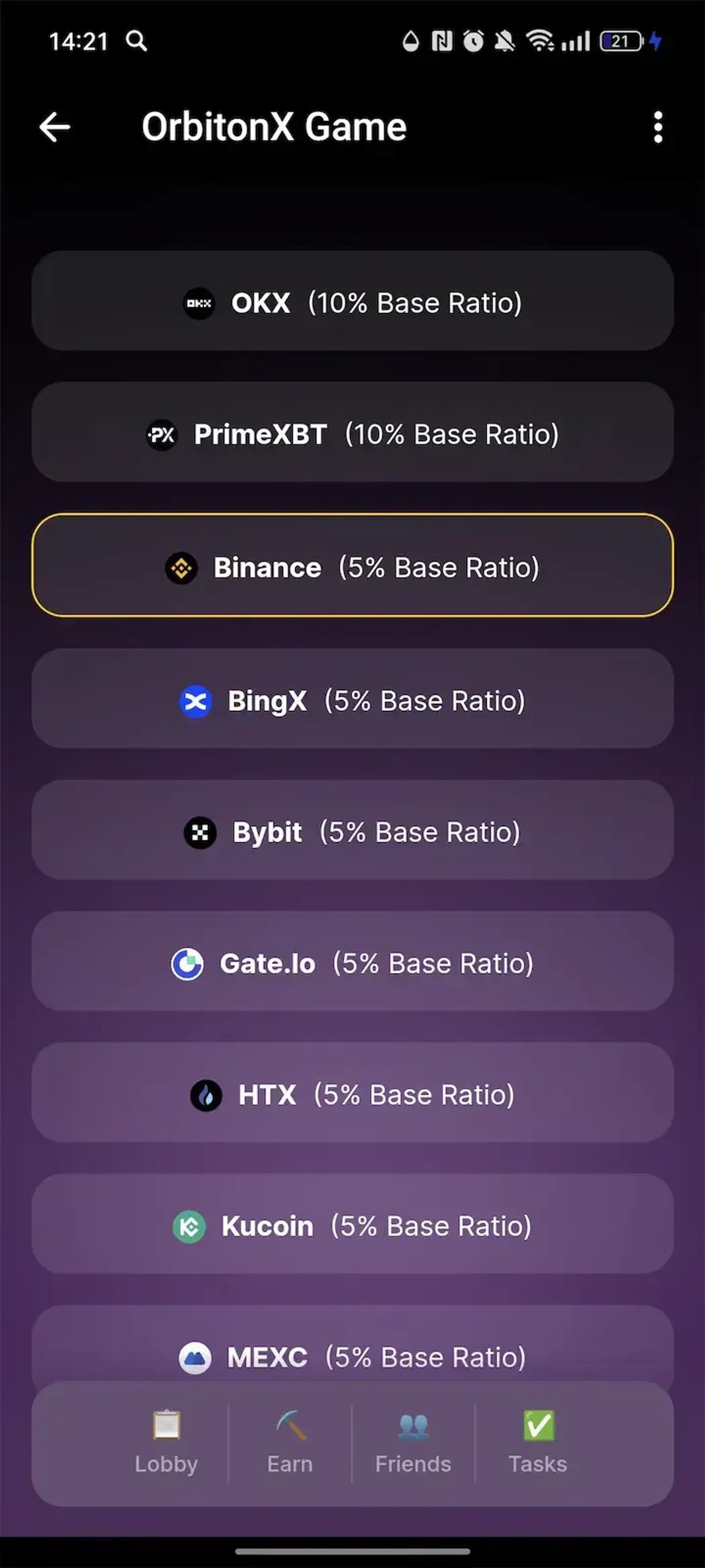 OrbitonX Game в Телеграм — скриншот 4