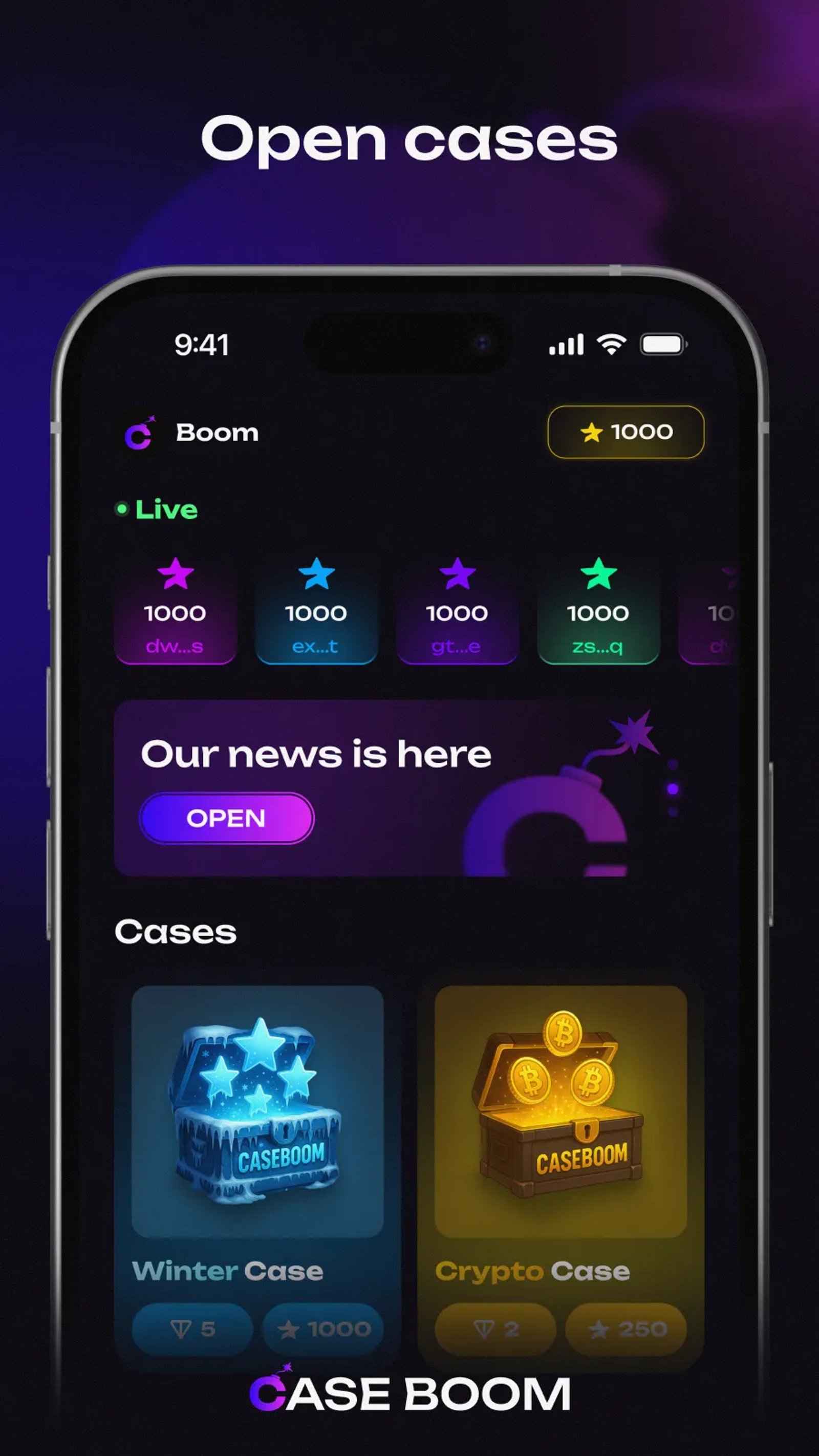 Case Boom Bot в Телеграм — скриншот 1