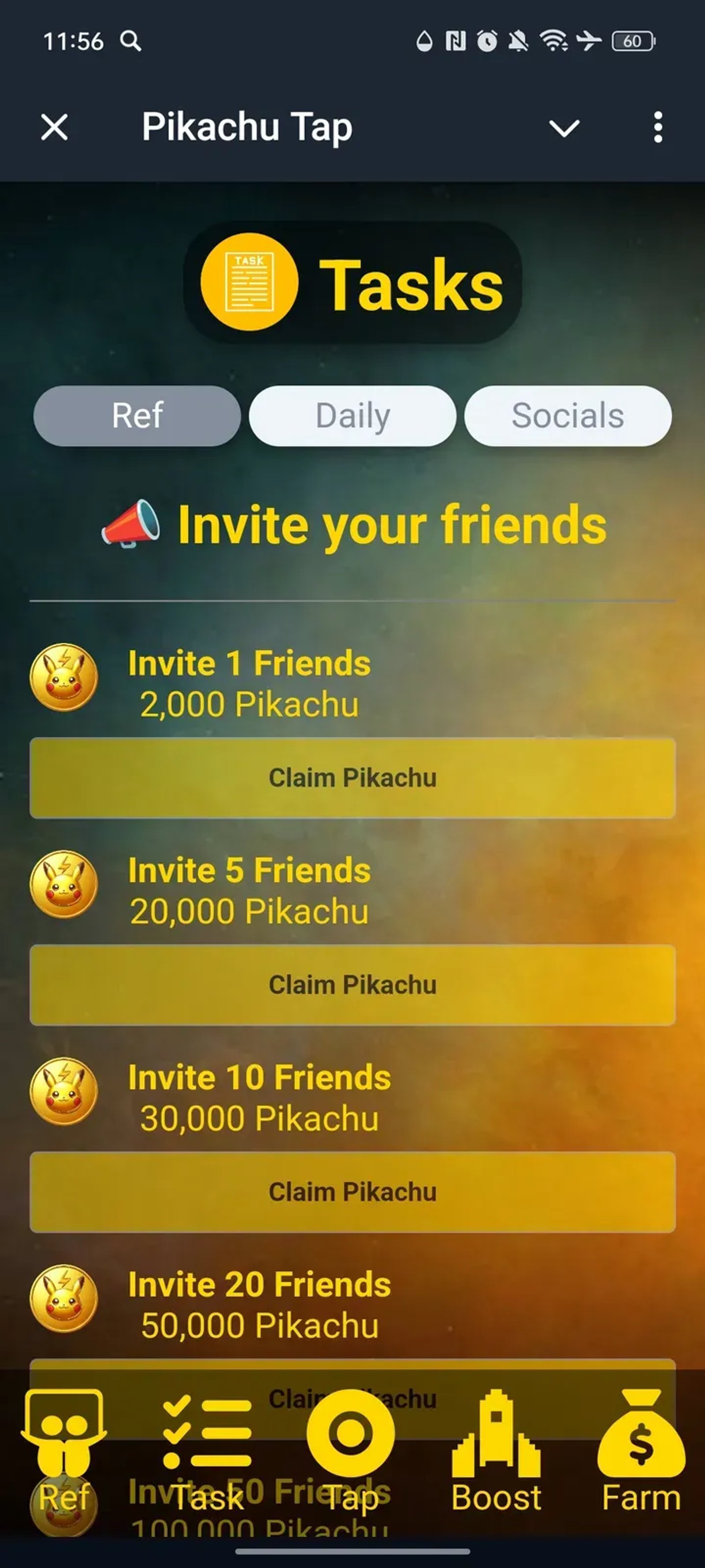 Pika Tap в Телеграм — скриншот 2