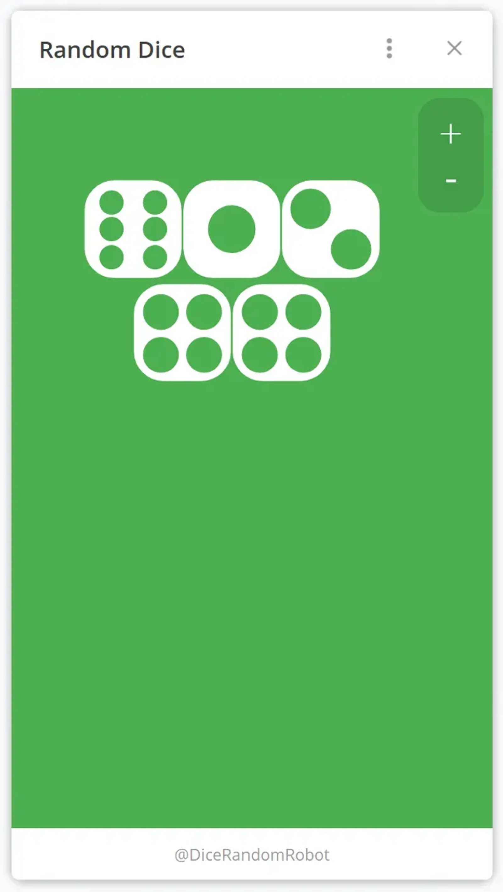 Random Dice в Телеграм — скриншот 1