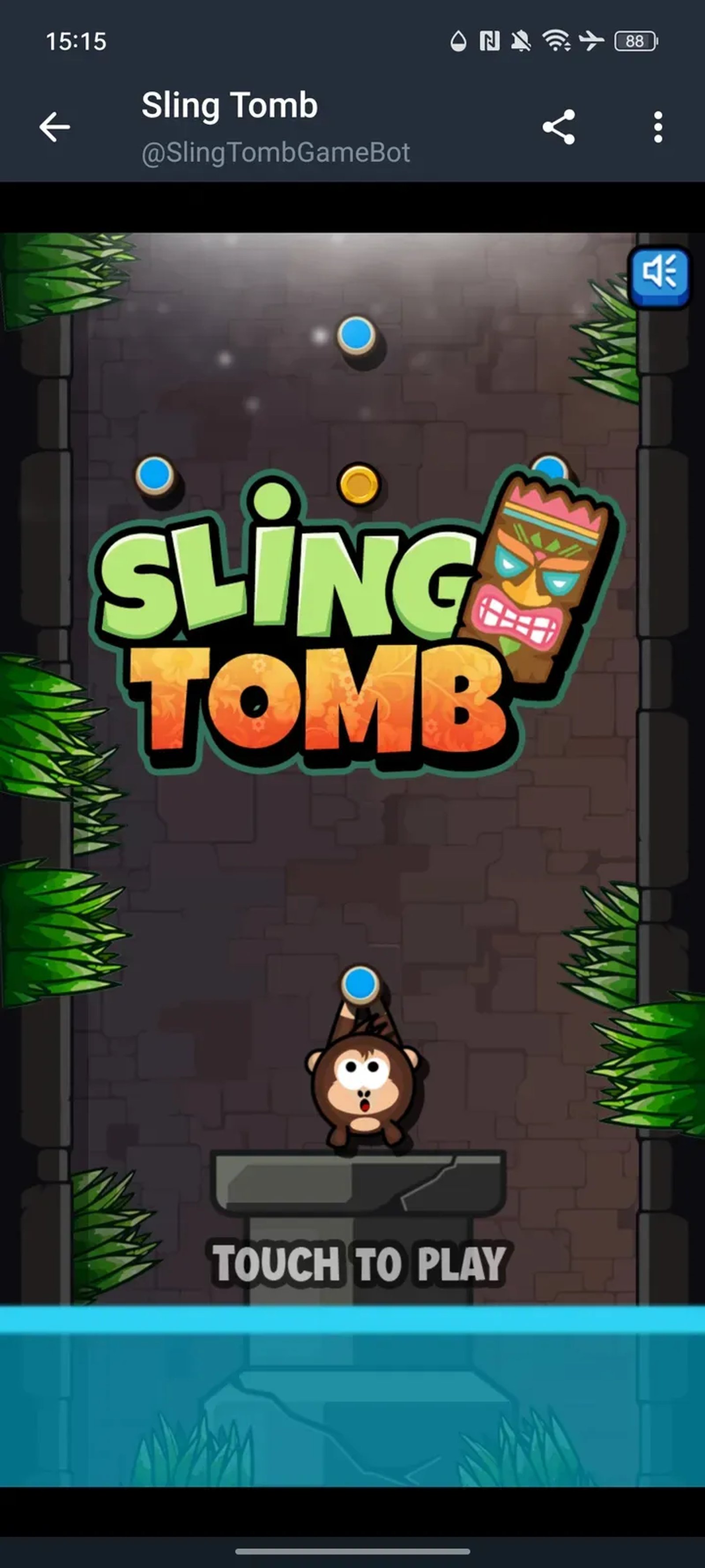 Sling Tomb Game в Телеграм — скриншот 1